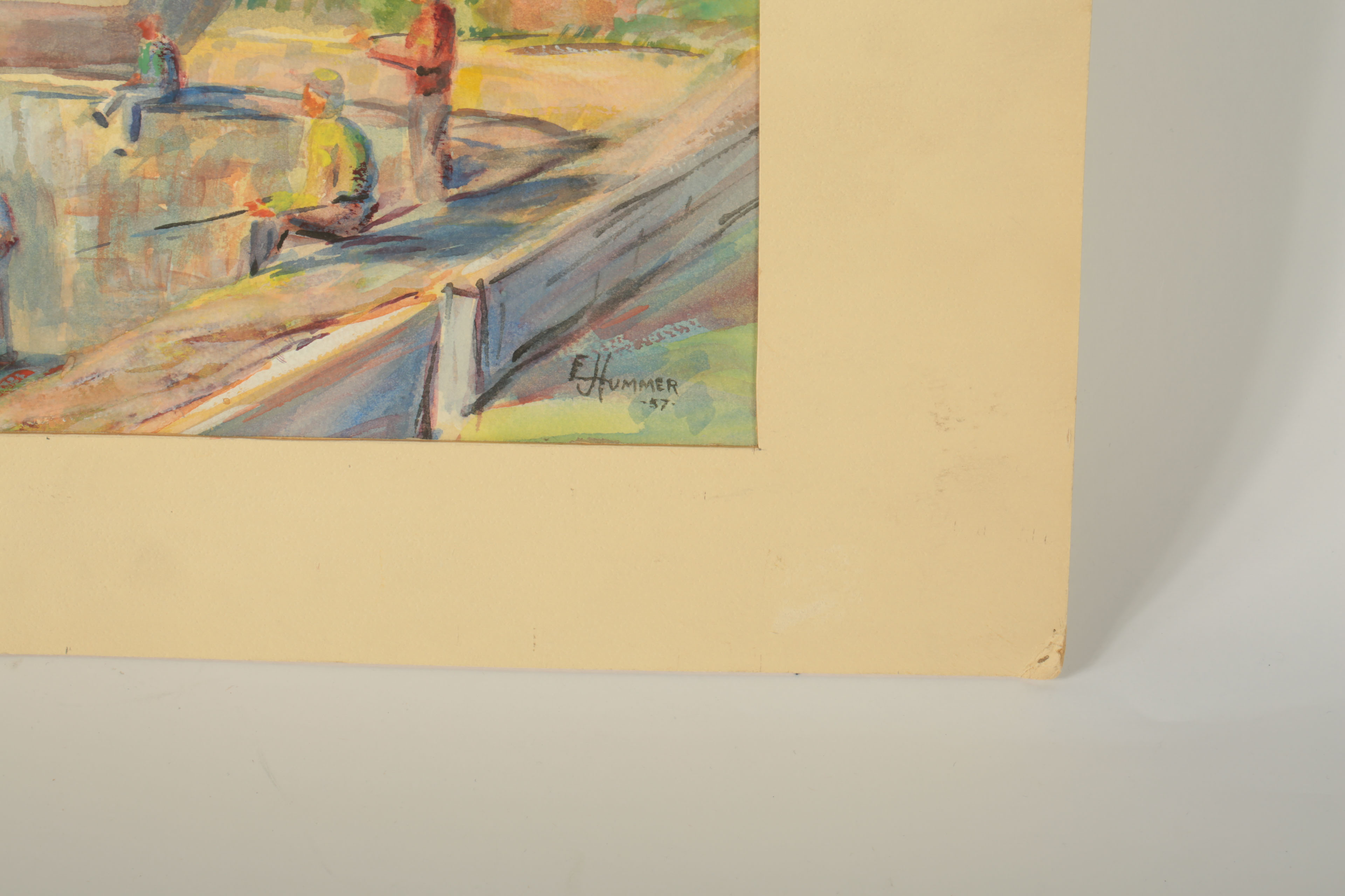 Ed J Hummer Watercolor Painting