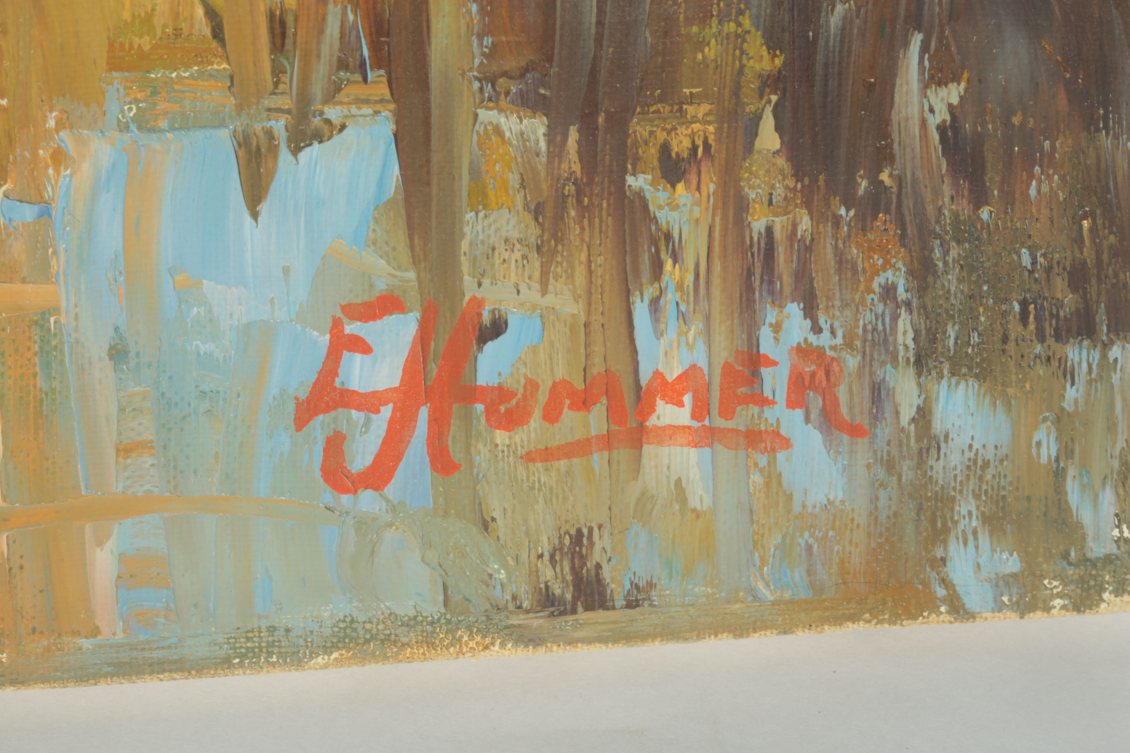 Original Ed J. Hummer Oil Painting "Approach to Fall"