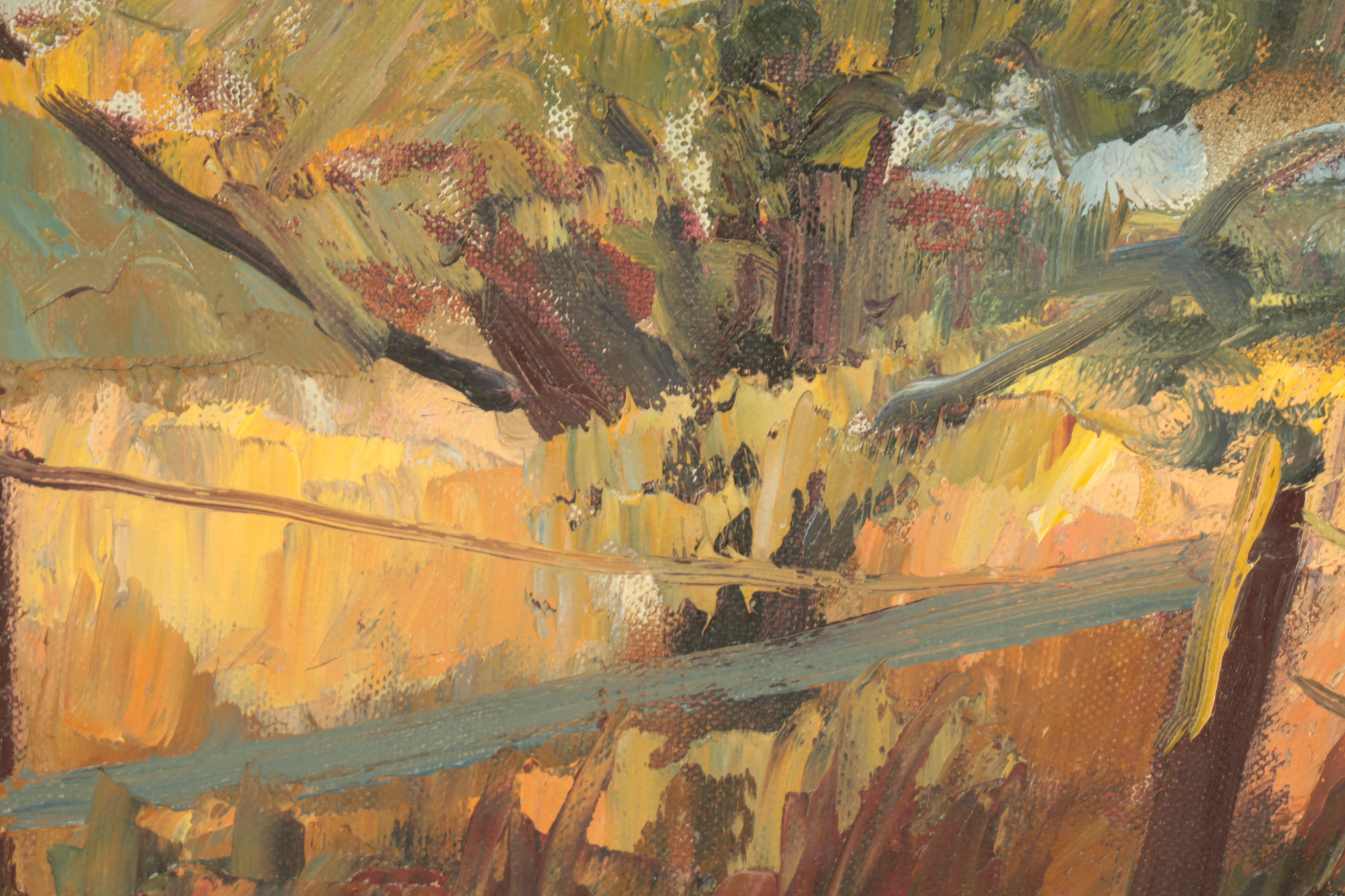 Original Ed J. Hummer Oil Painting "Approach to Fall"