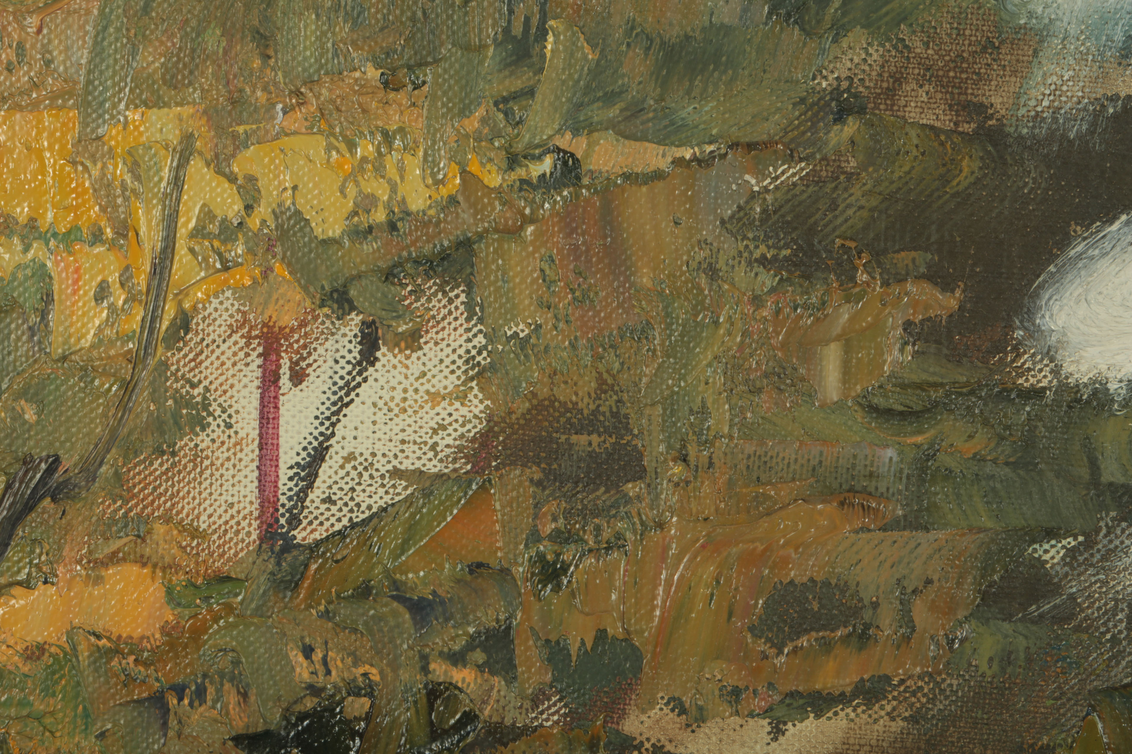 Original Ed J. Hummer Oil Painting "Approach to Fall"