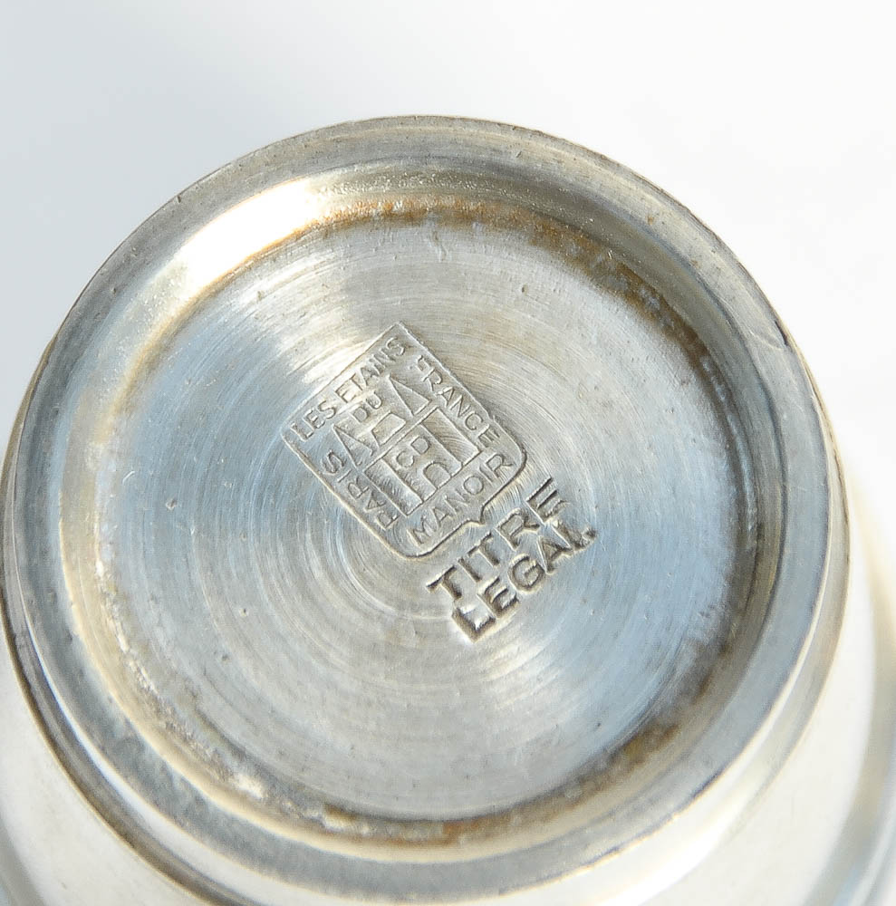 Pair of Les Etains Manoir Titre Legal Pewter Pieces