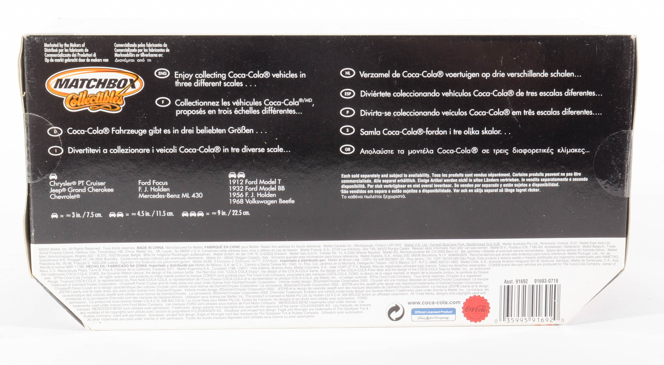 Four Coca-Cola Matchbox/Johnny Lightning Cars