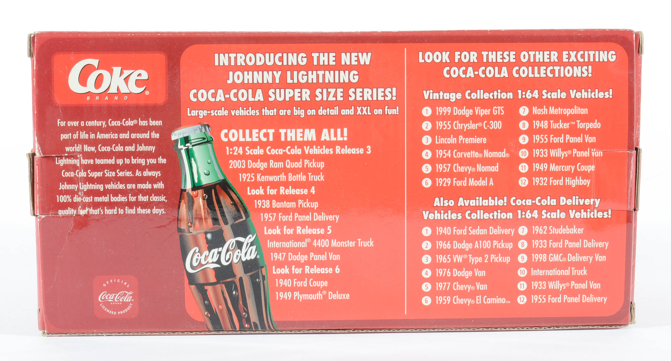 Four Coca-Cola Matchbox/Johnny Lightning Cars