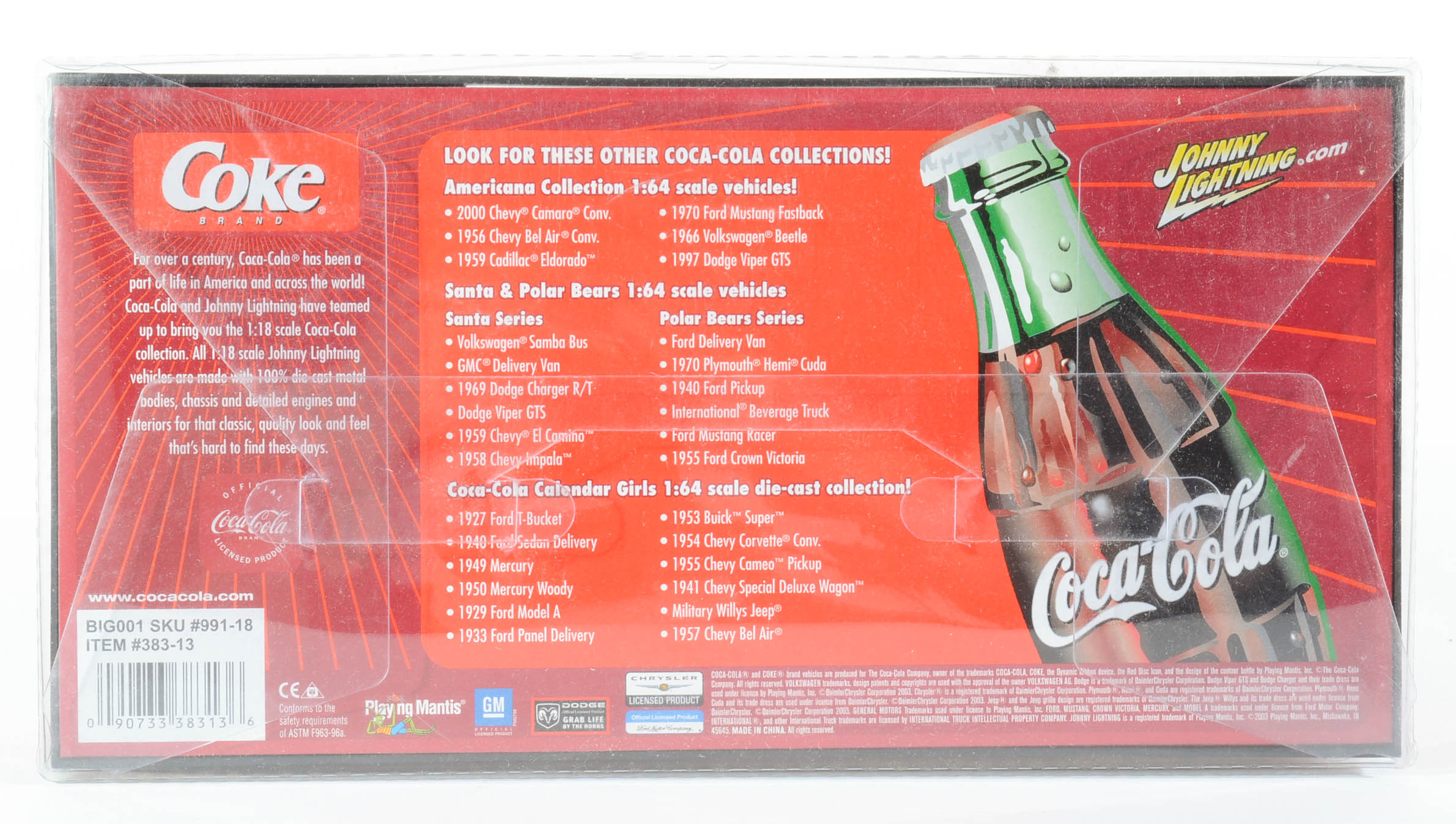 Four Coca-Cola Matchbox/Johnny Lightning Cars