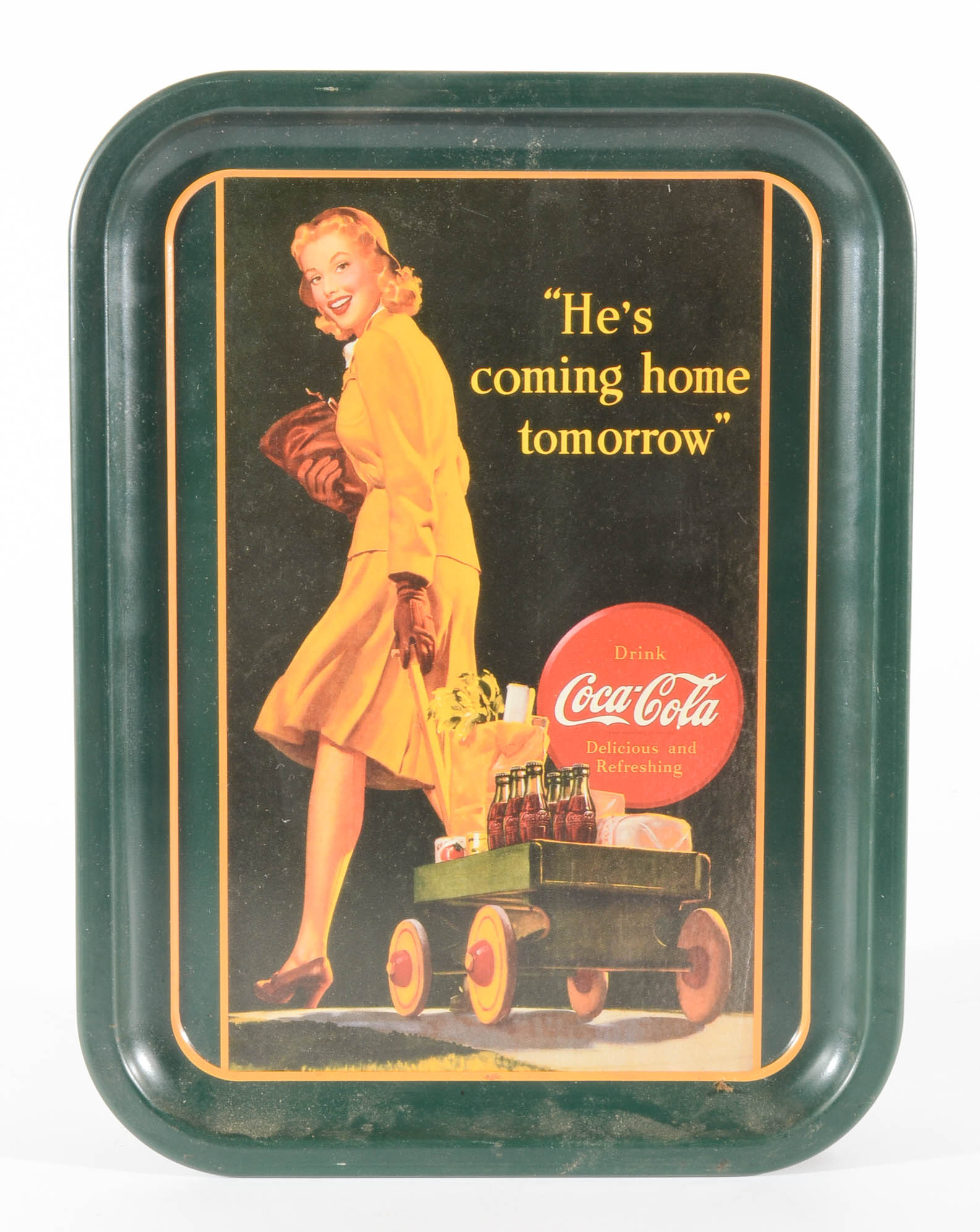 Selection Of Contemporary Coca-Cola Metal Serving Trays