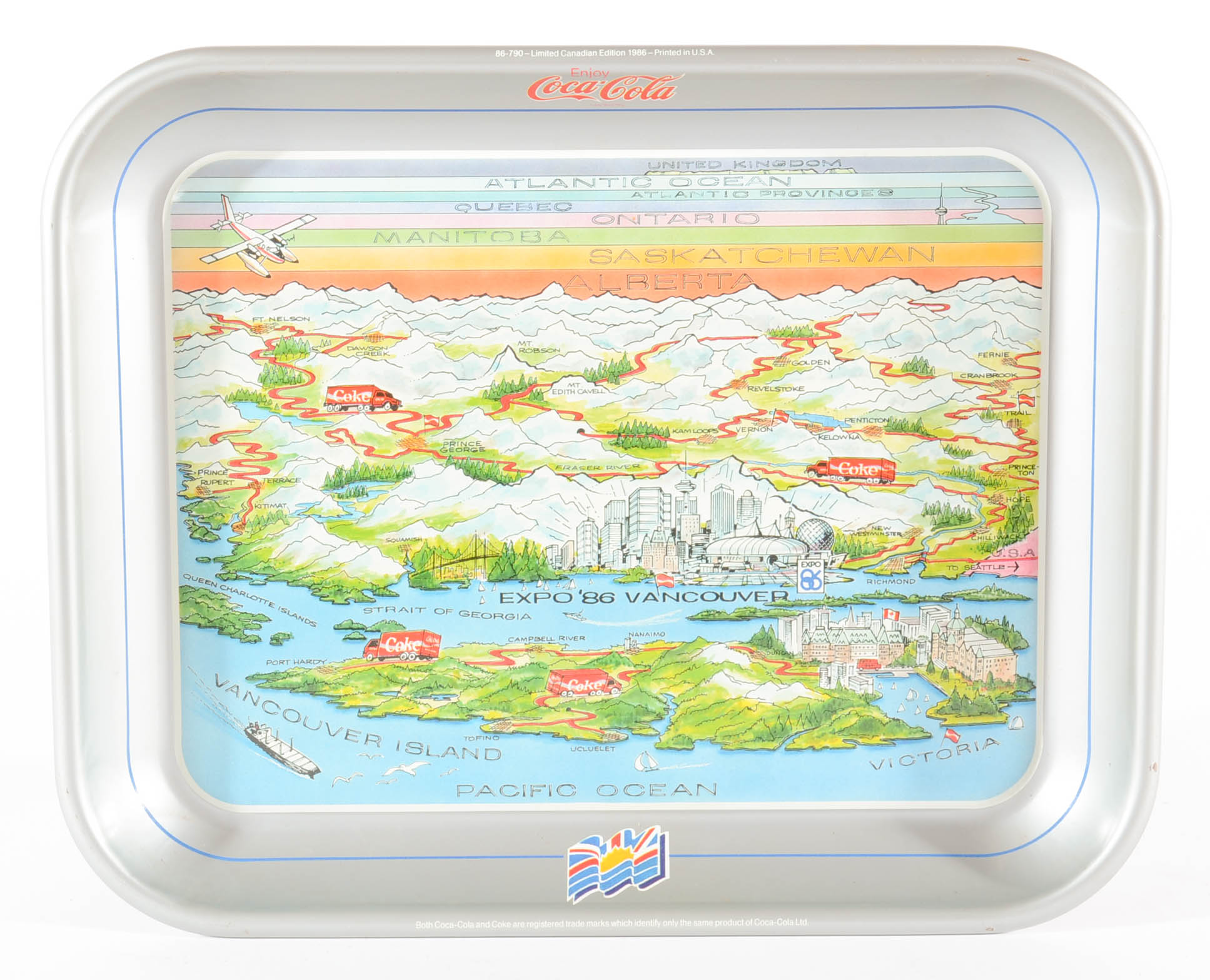 Selection Of Contemporary Coca-Cola Metal Serving Trays