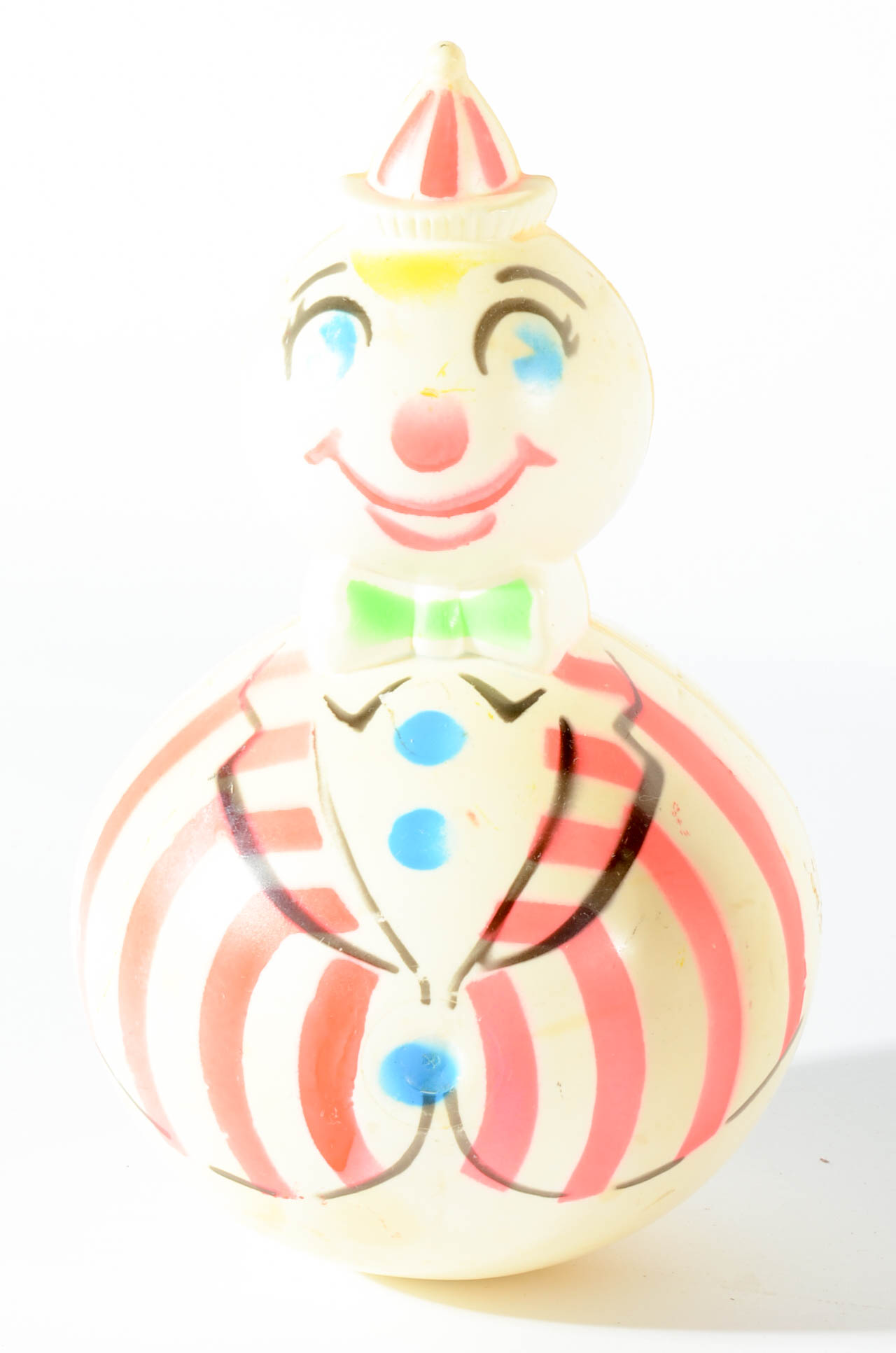 Twelve 1940s-1960s Rolly Polly Children Toys