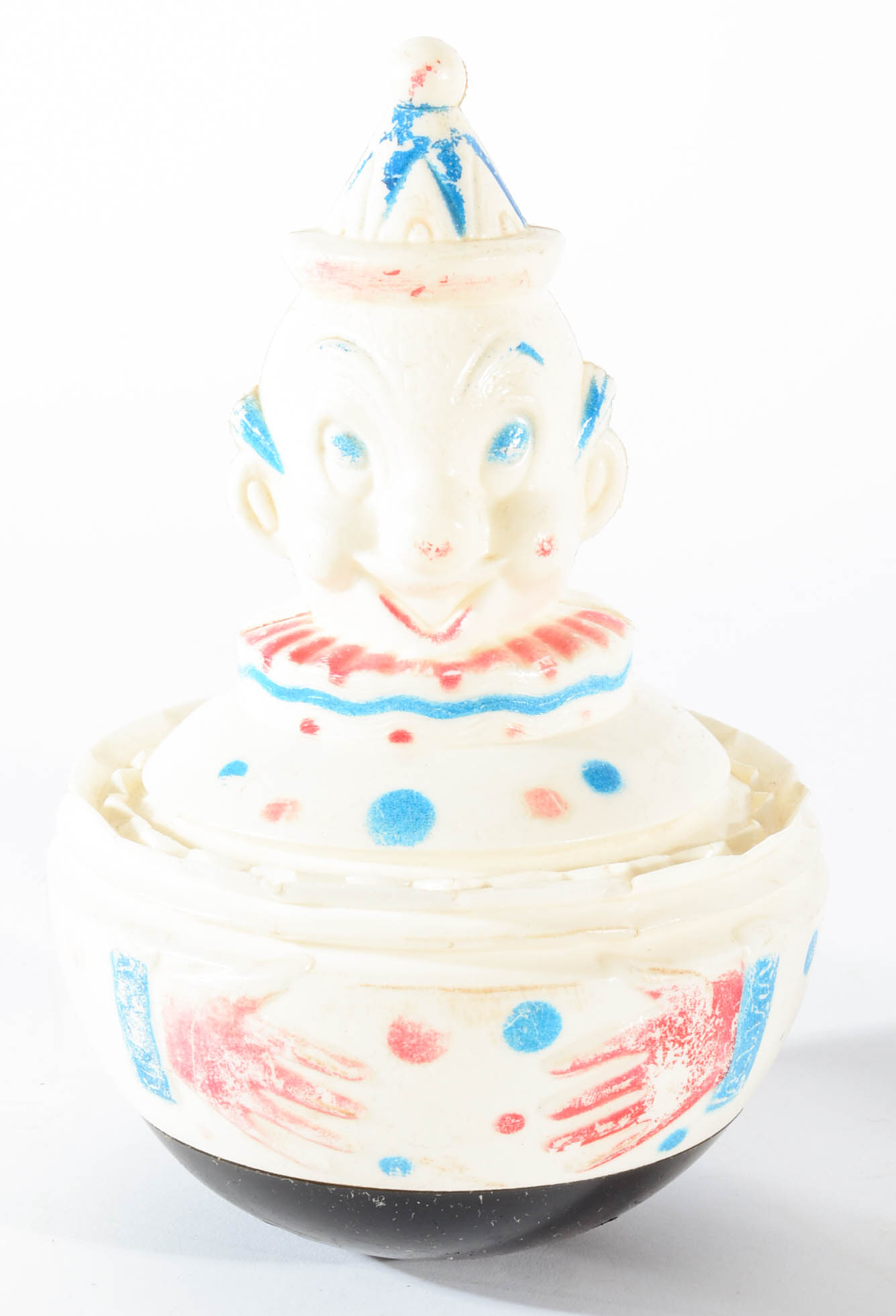 Twelve 1940s-1960s Rolly Polly Children Toys