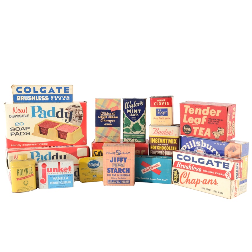 Vintage Products Advertising Packages and Boxes