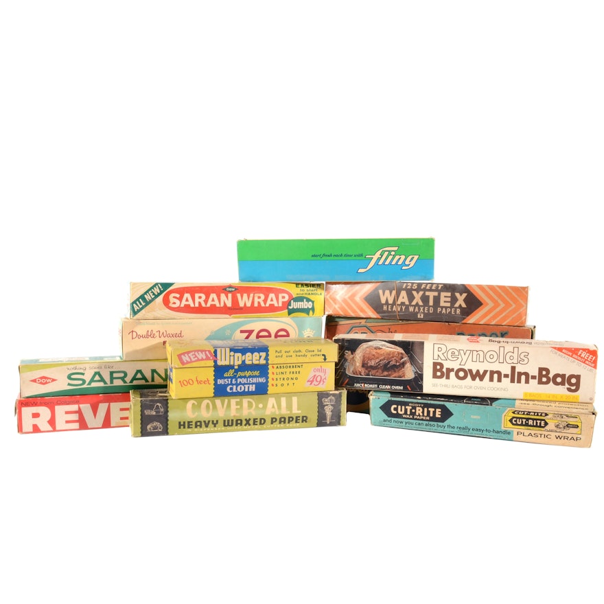 1950s-1960s Protective Wrapping Products In Original Boxes