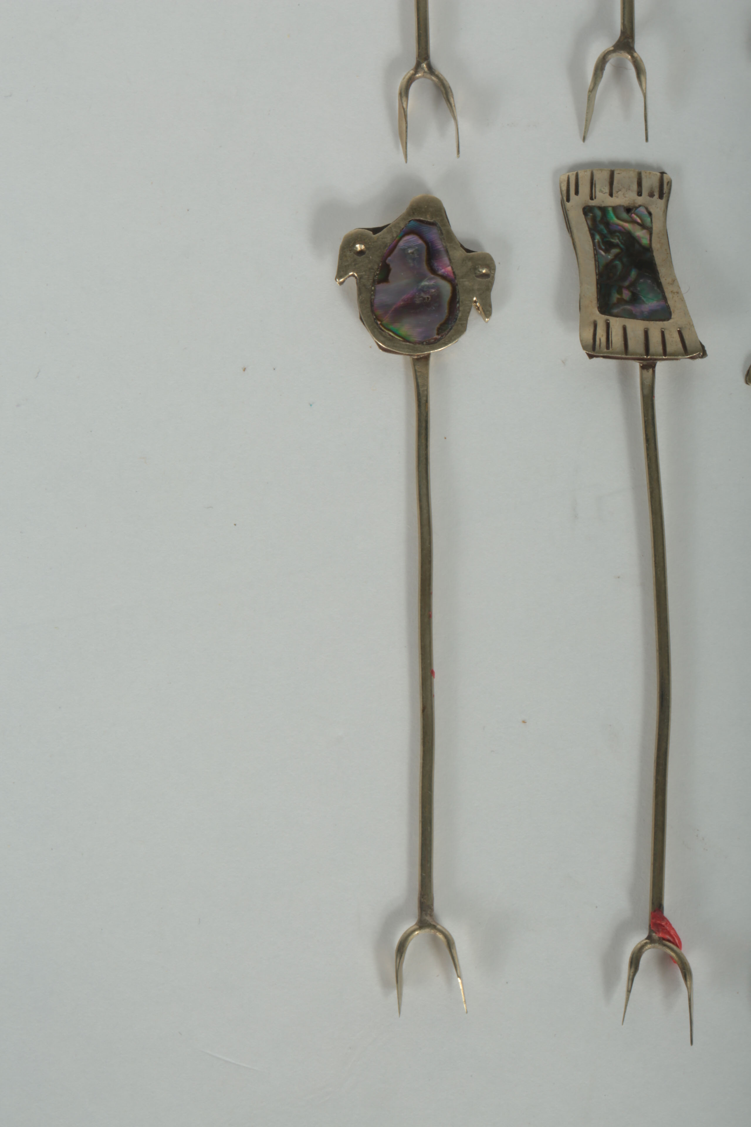Set of Alpaca Silver Hors d'Oeuvres Forks