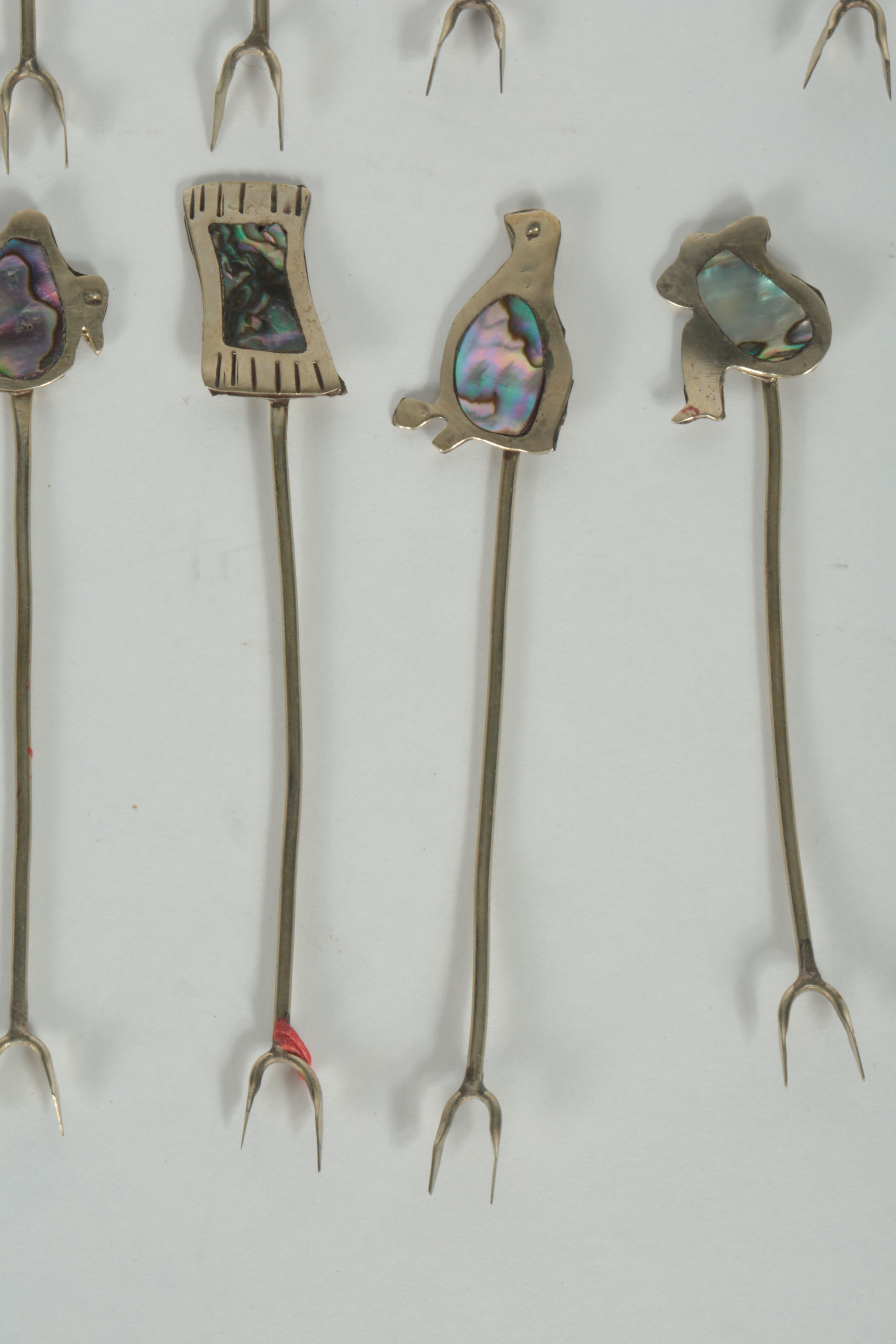 Set of Alpaca Silver Hors d'Oeuvres Forks