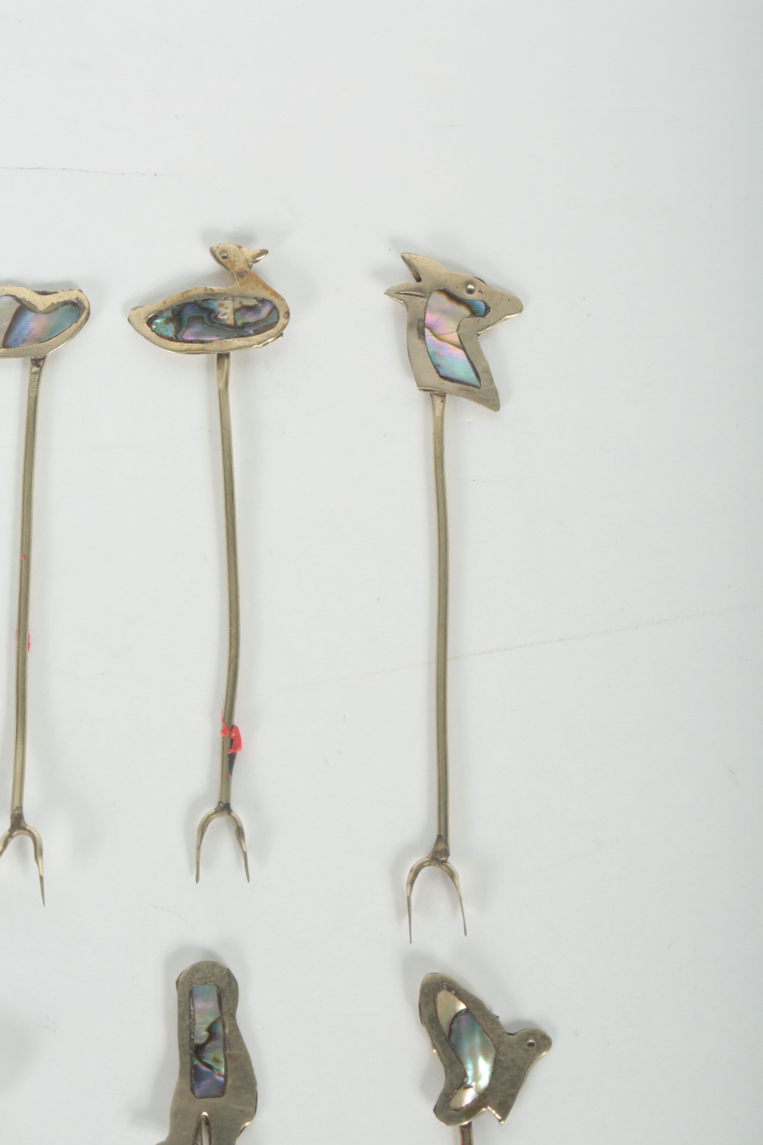 Set of Alpaca Silver Hors d'Oeuvres Forks