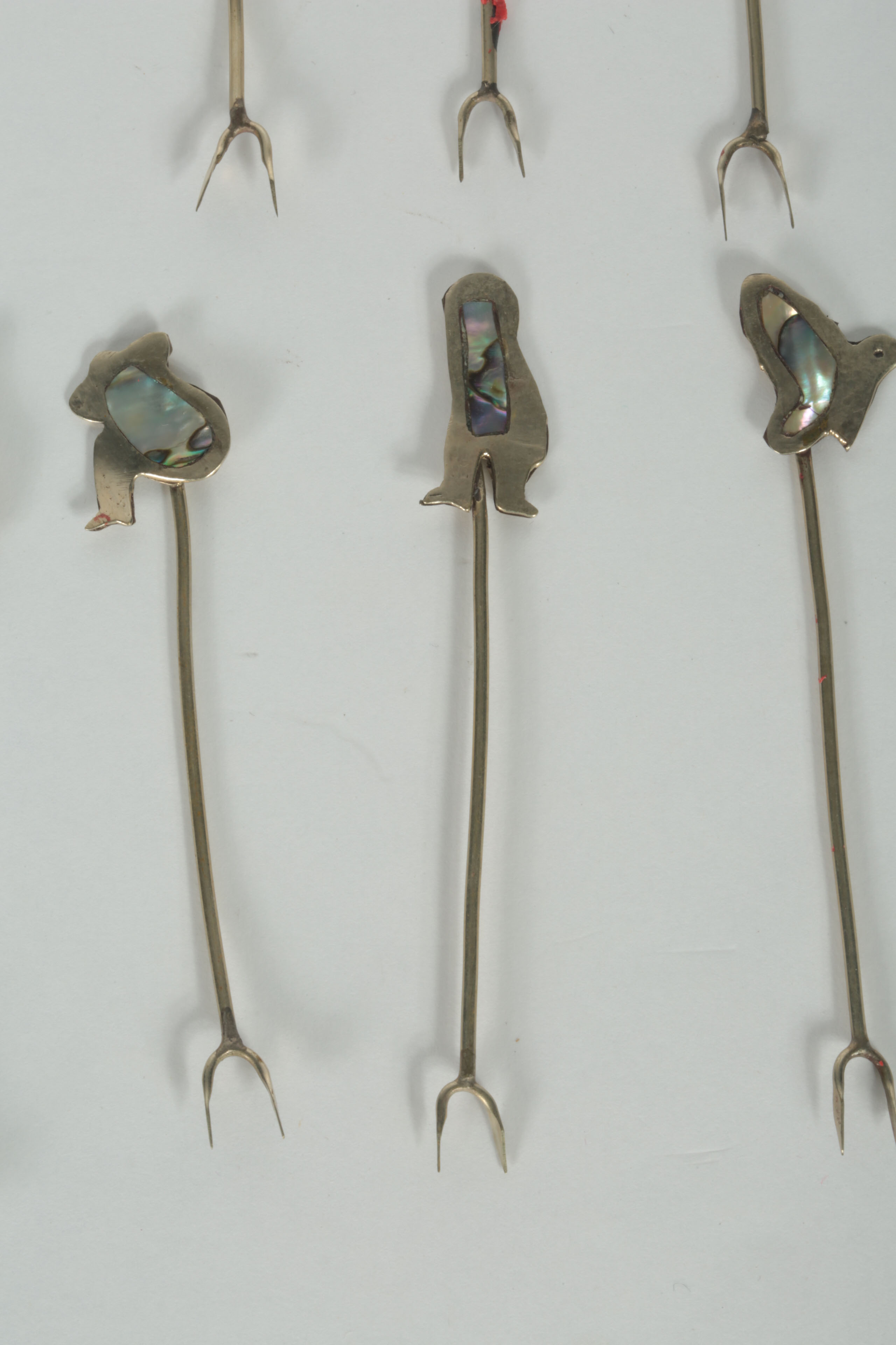 Set of Alpaca Silver Hors d'Oeuvres Forks