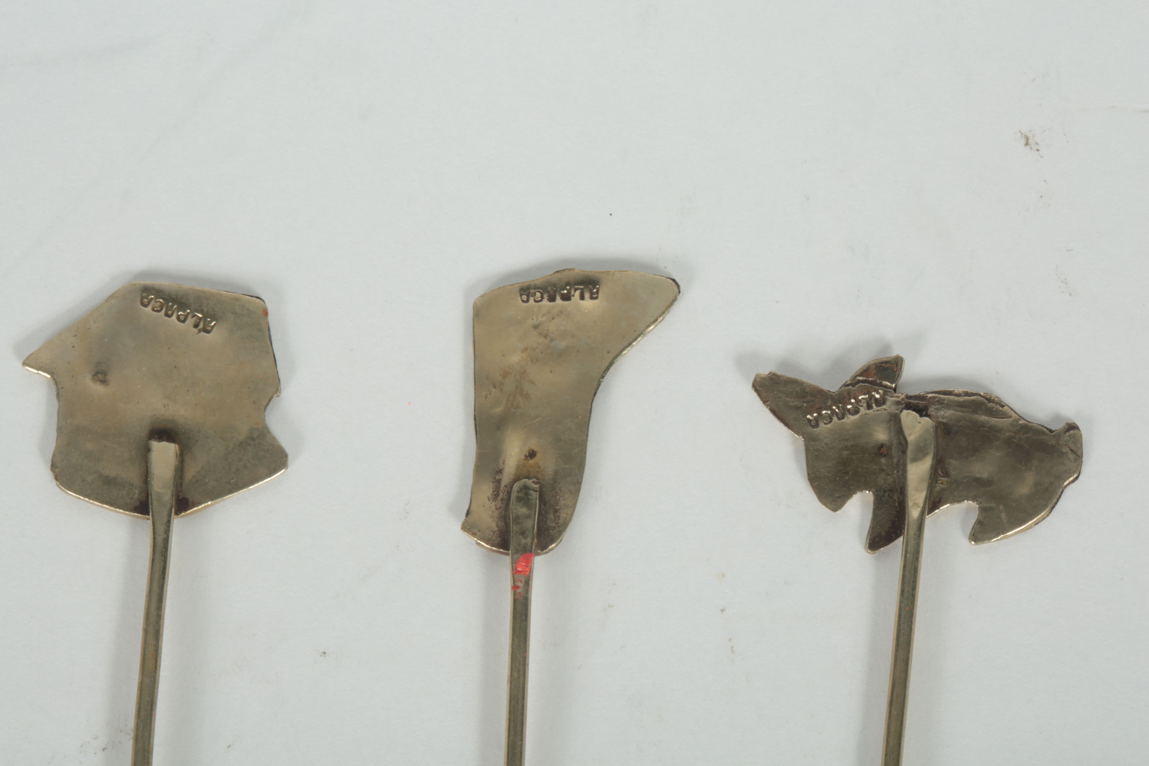 Set of Alpaca Silver Hors d'Oeuvres Forks