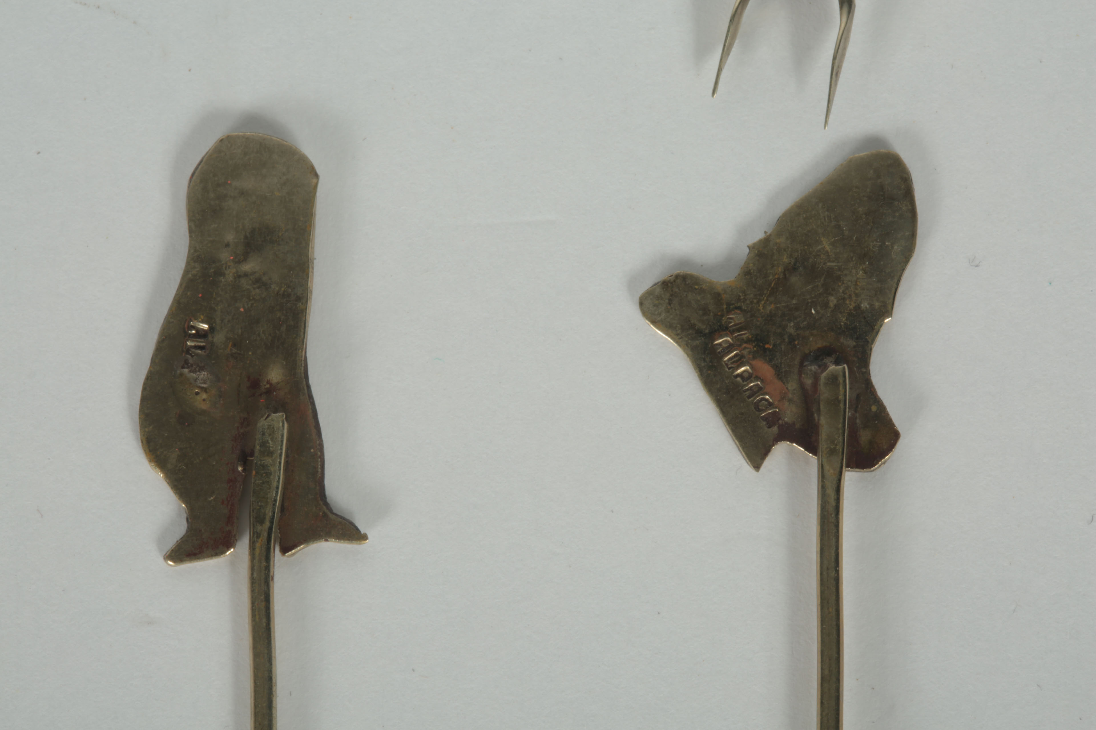 Set of Alpaca Silver Hors d'Oeuvres Forks