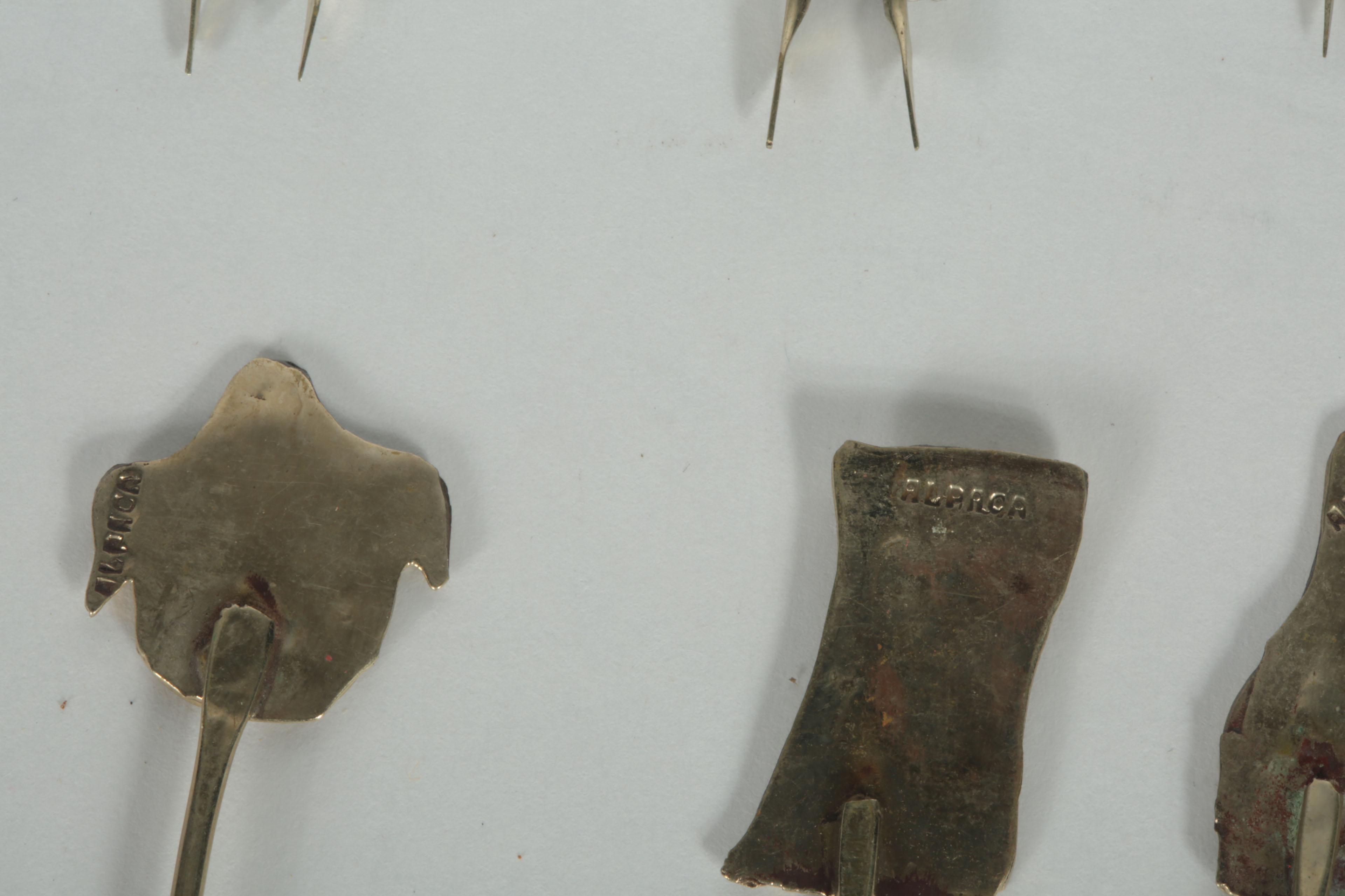 Set of Alpaca Silver Hors d'Oeuvres Forks