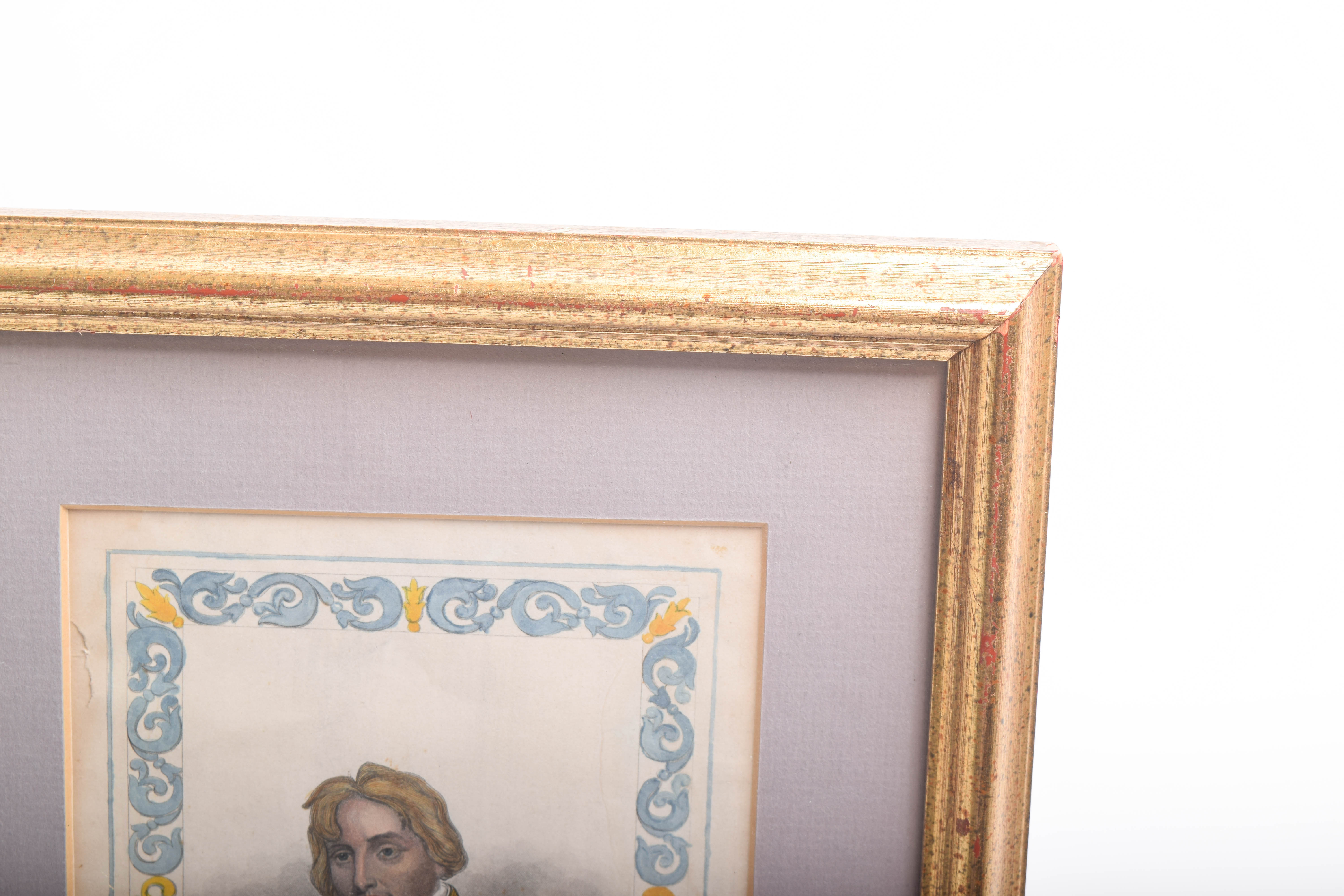 Antique Colored Engraving on Paper of Lord Nelson