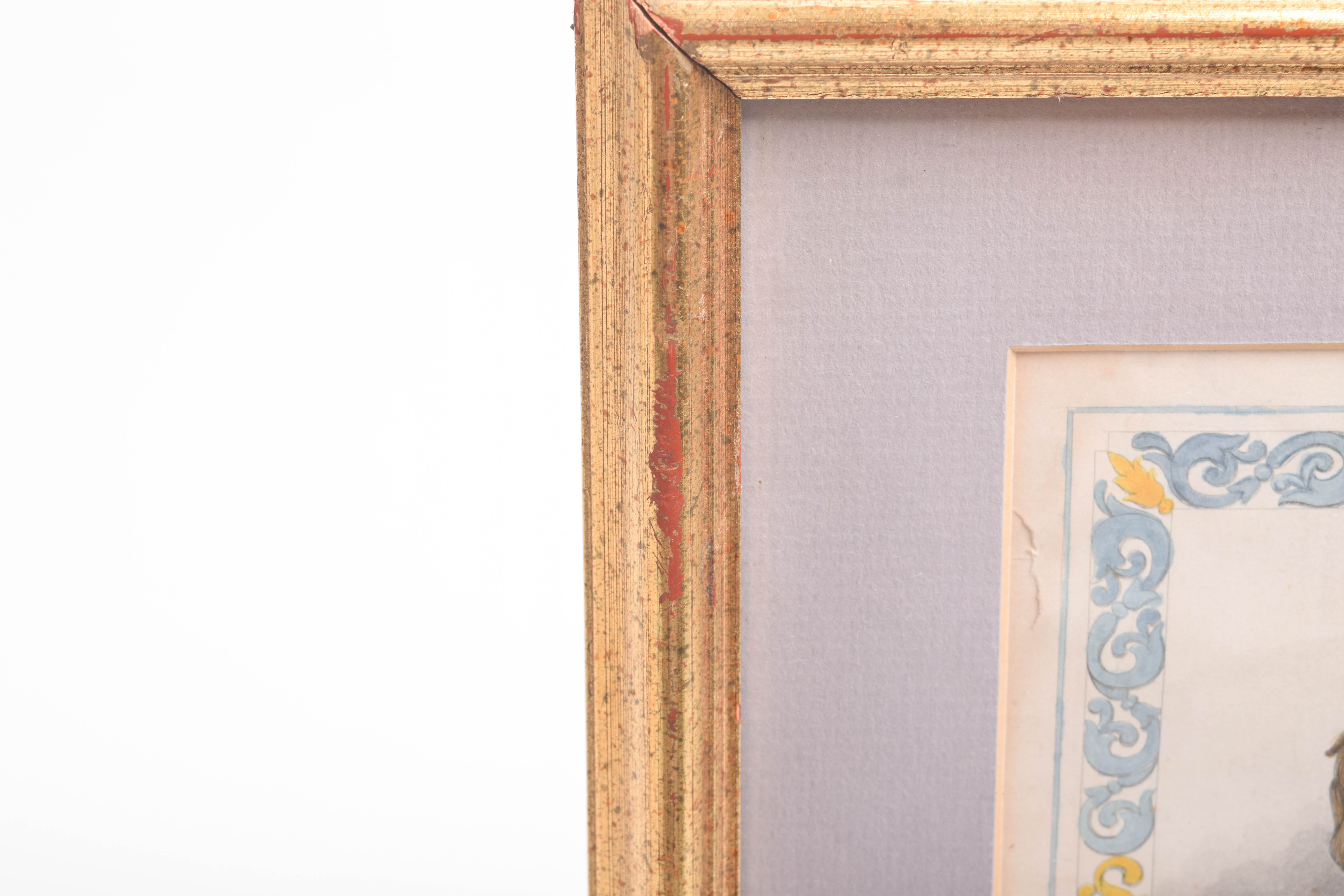 Antique Colored Engraving on Paper of Lord Nelson