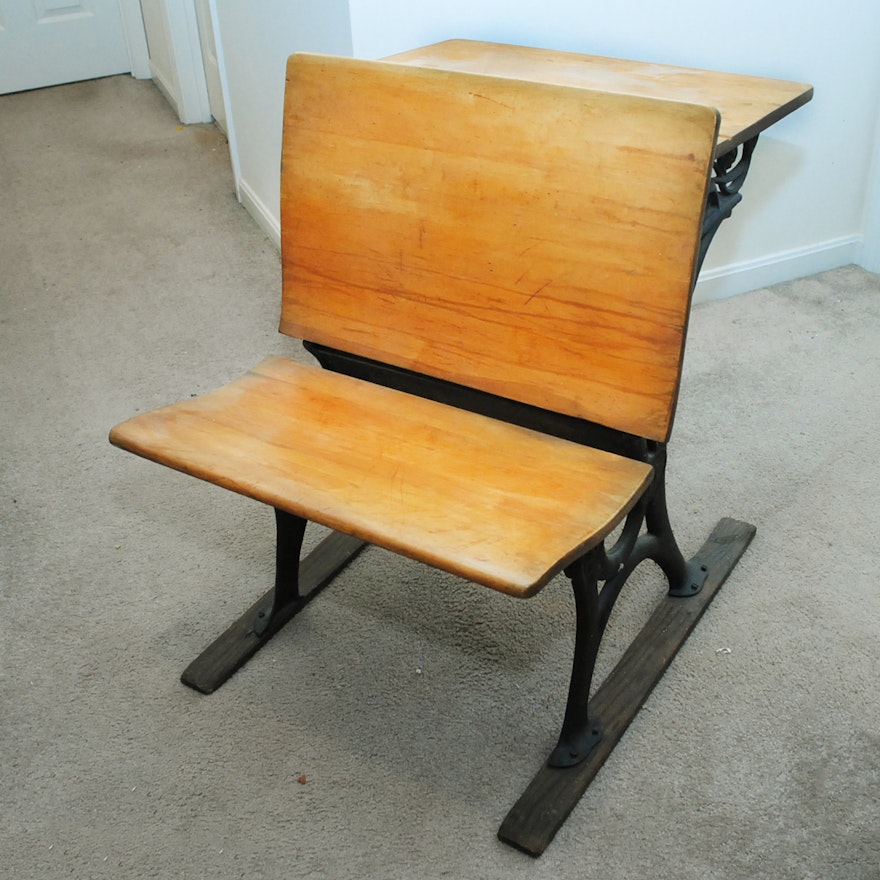 Antique School Desk and Chair