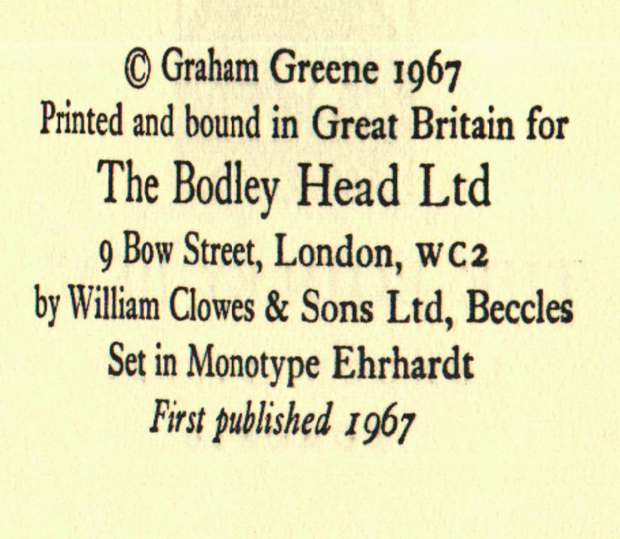 1967 "May We Borrow Your Husband?" by Graham Greene