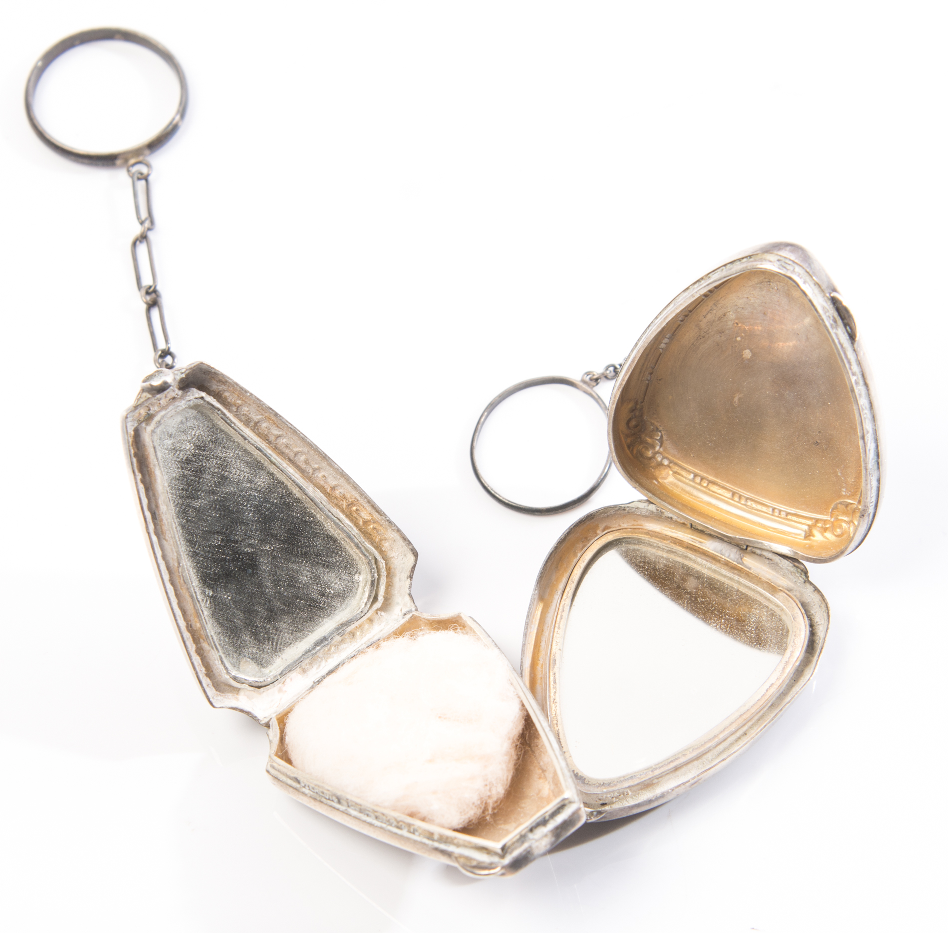 Vintage Sterling Art Deco Monogrammed Compacts