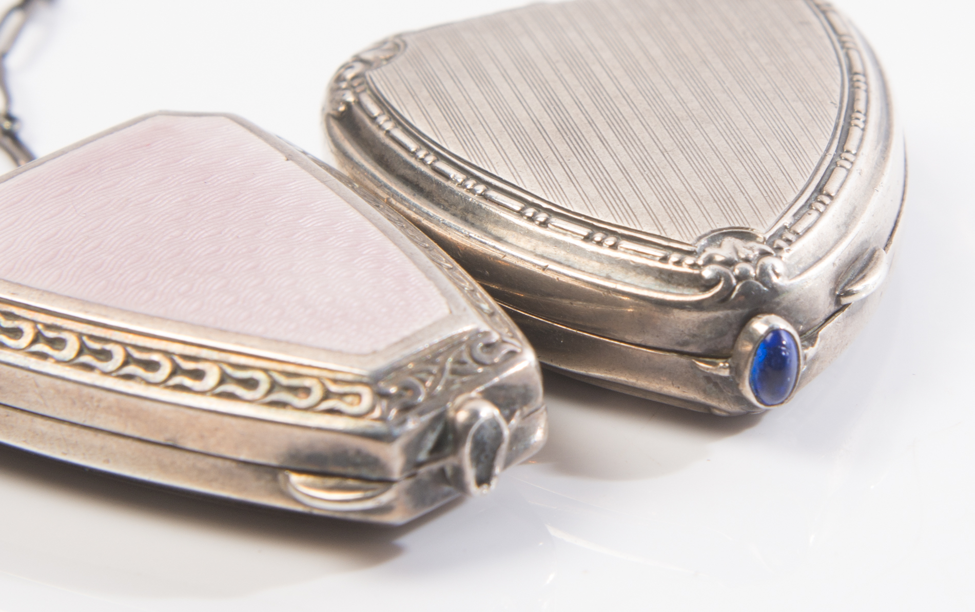 Vintage Sterling Art Deco Monogrammed Compacts