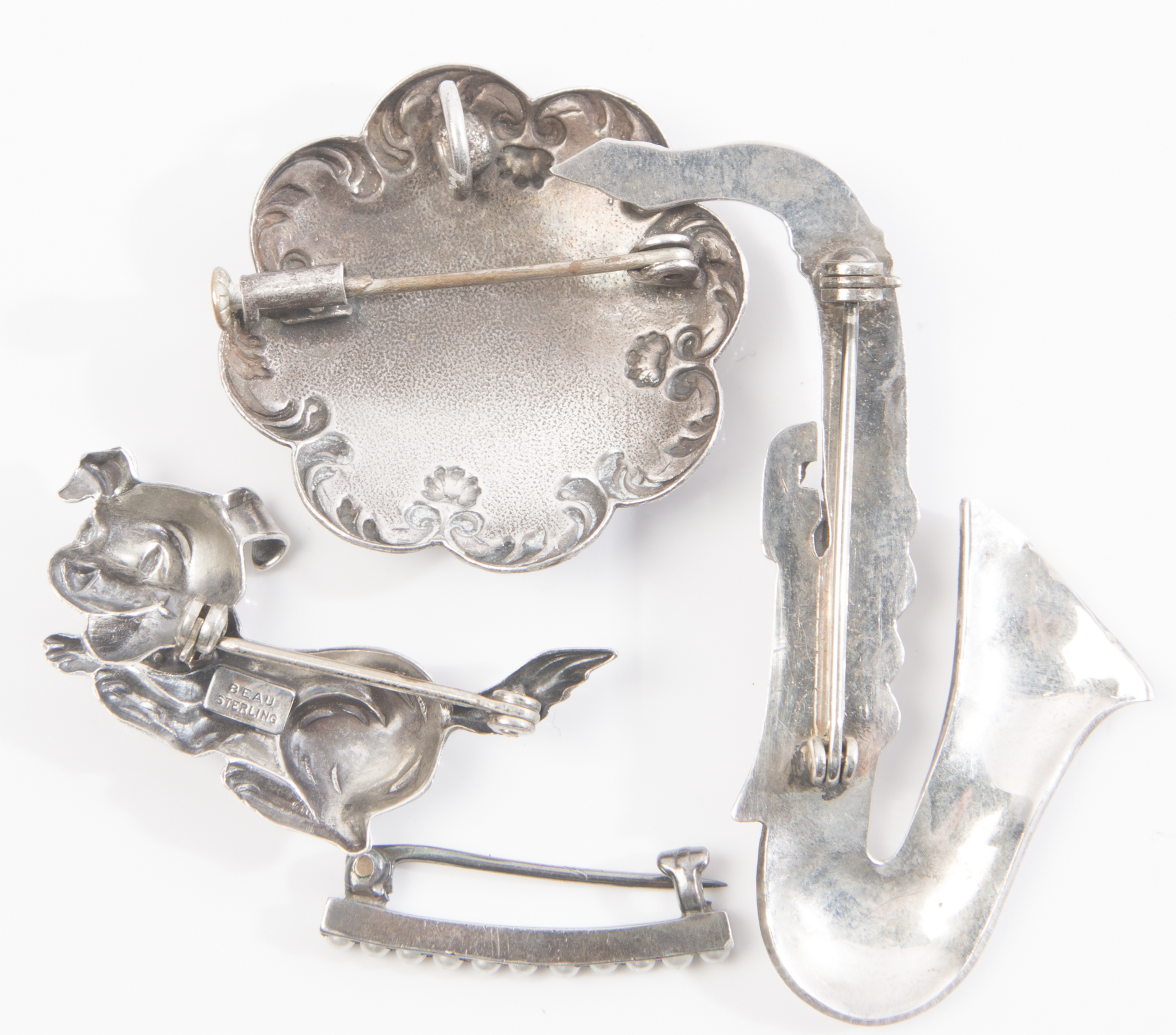 Sterling Silver Figural Brooches