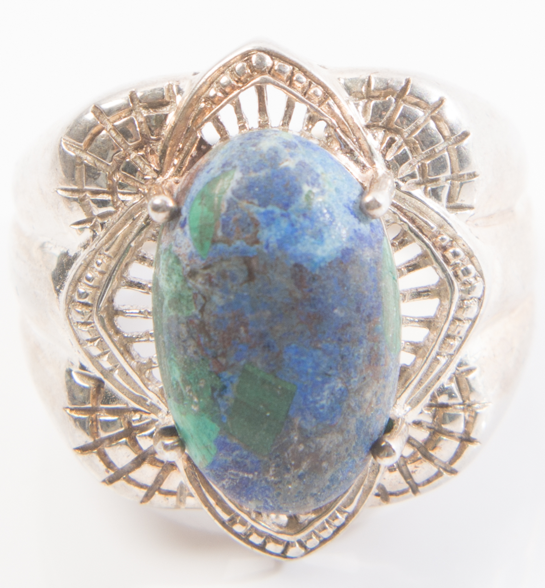 Sterling Silver Azurmalachite Demi-Parure