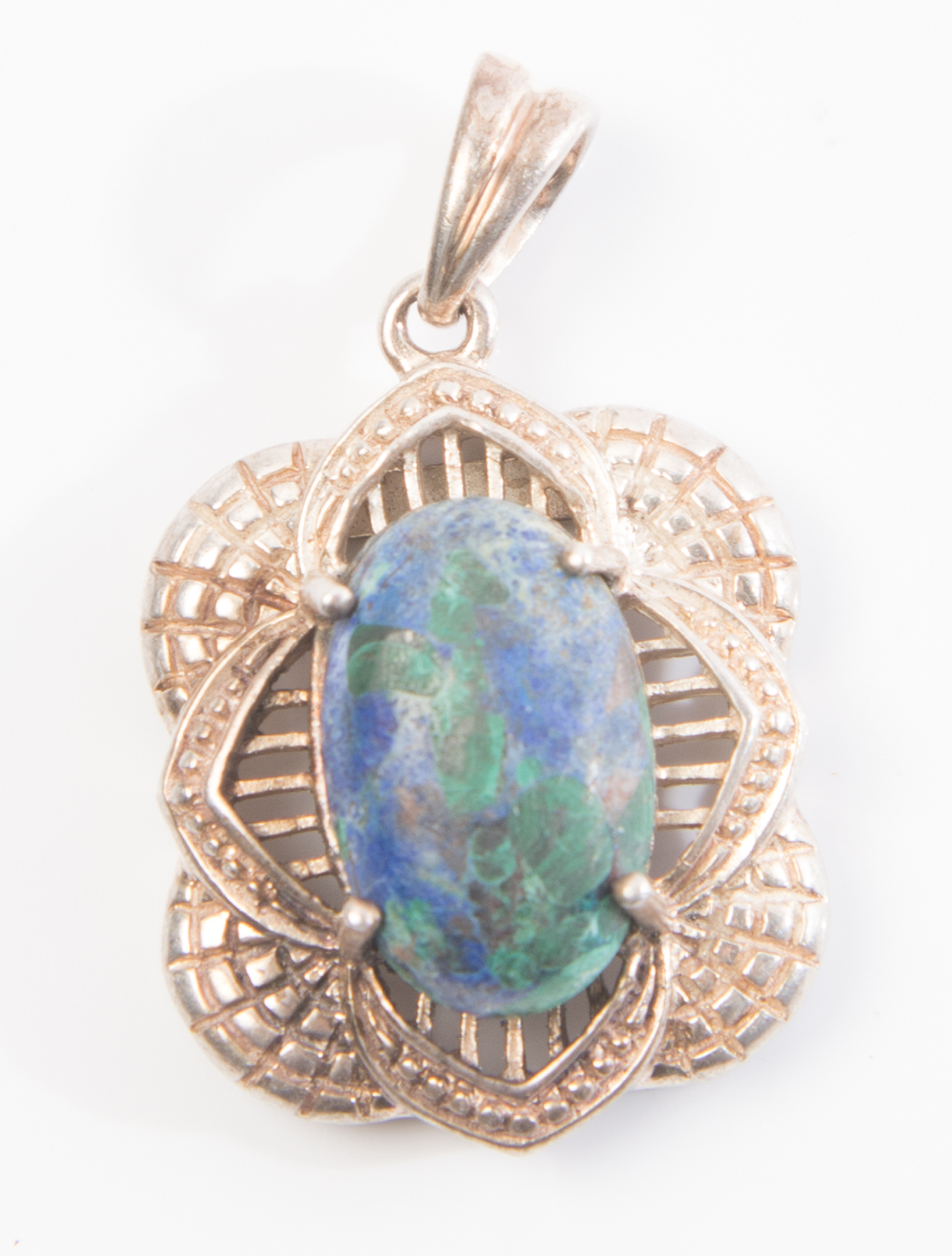 Sterling Silver Azurmalachite Demi-Parure