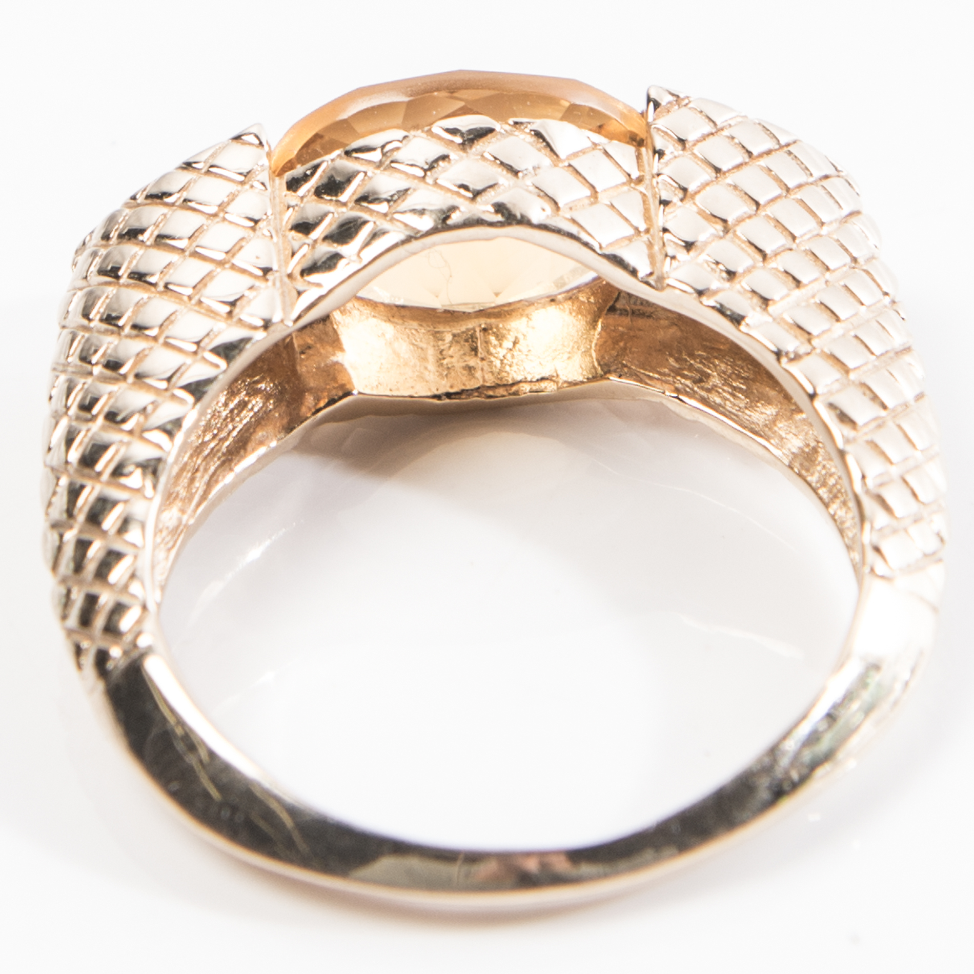 14K Yellow Gold Citrine and Peridot Ring