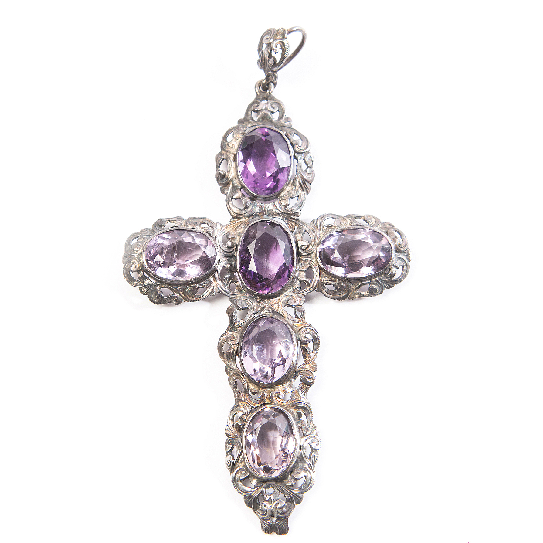Silver Amethyst Cross