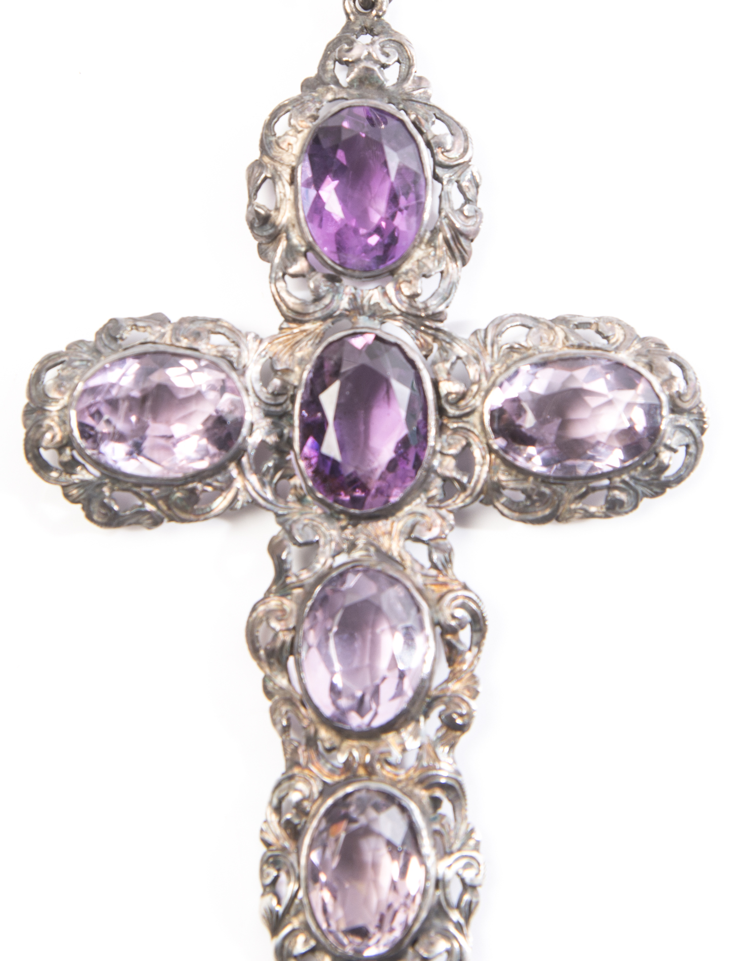 Silver Amethyst Cross