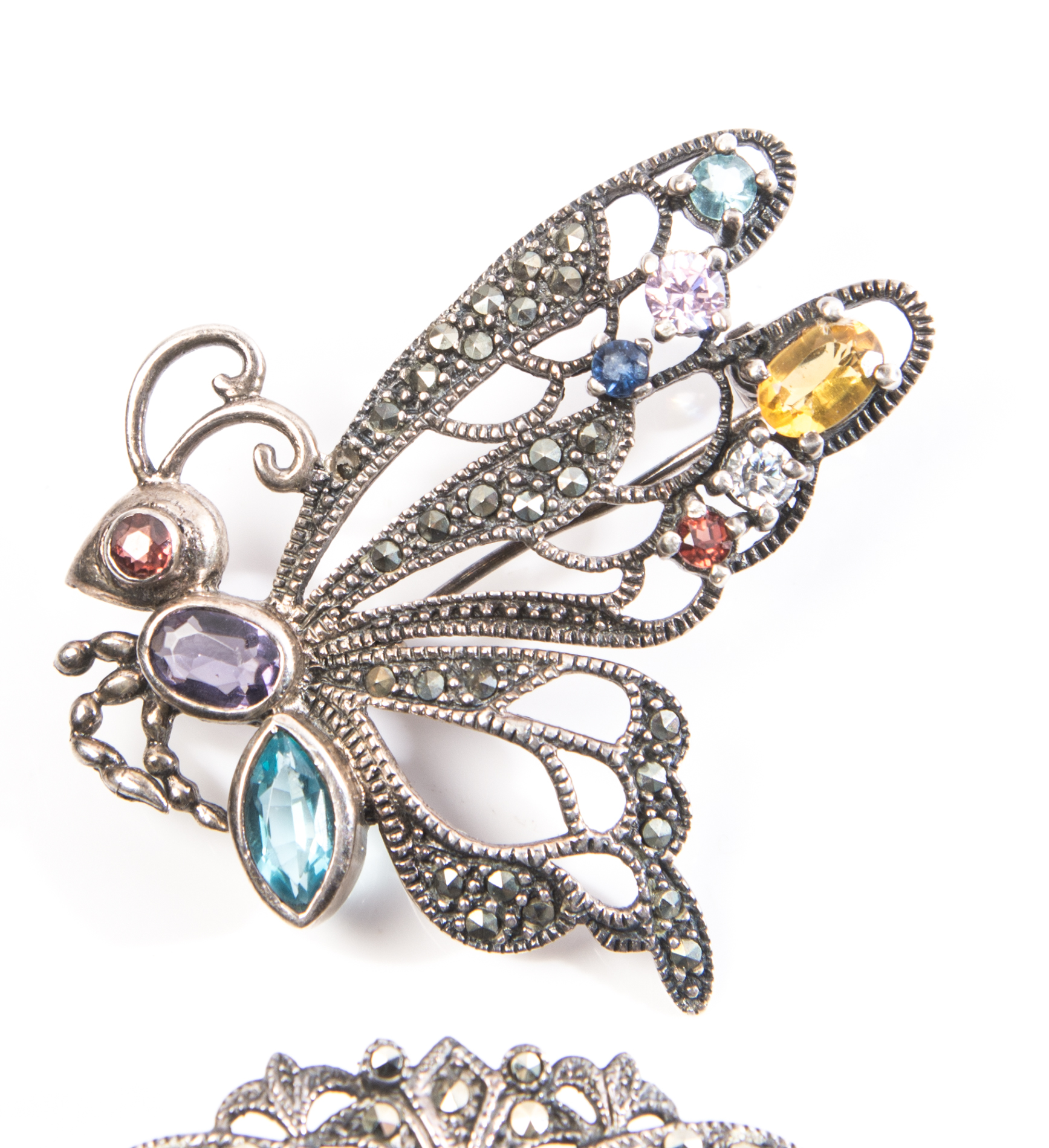 Sterling Silver Marcasite Brooches