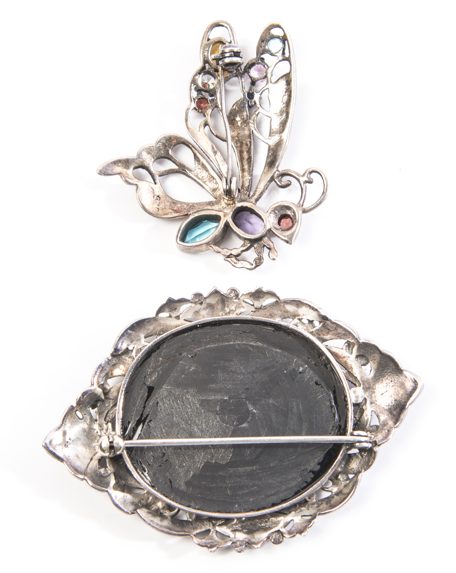 Sterling Silver Marcasite Brooches