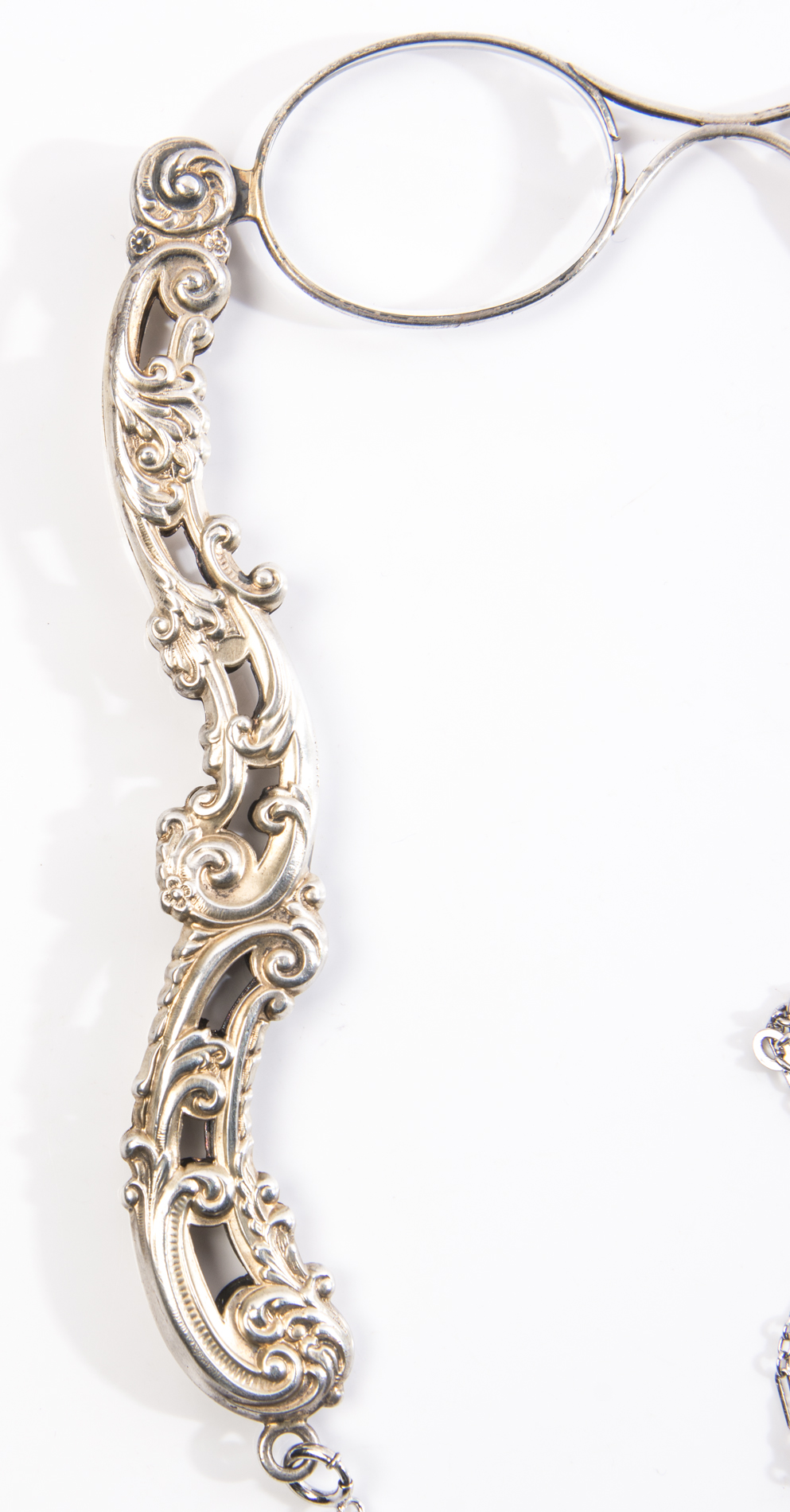 Vintage Sterling Silver Lorgnette Opera Glasses