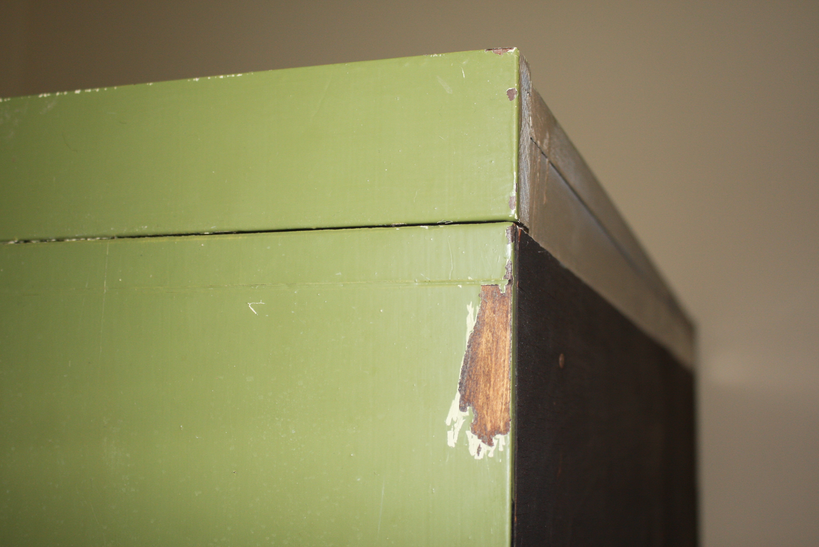 Vintage Painted Green Barrister Bookcase