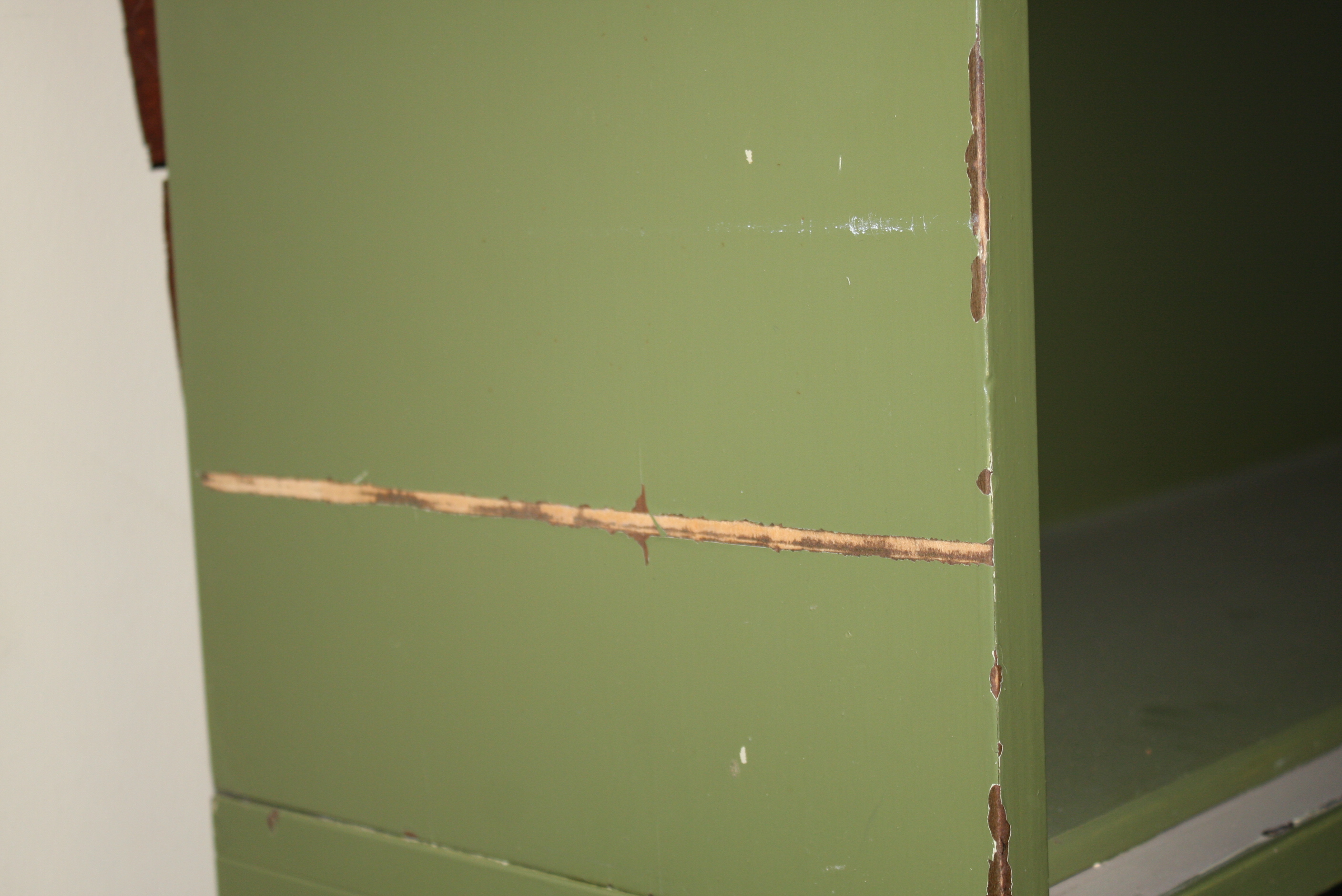 Vintage Painted Green Barrister Bookcase