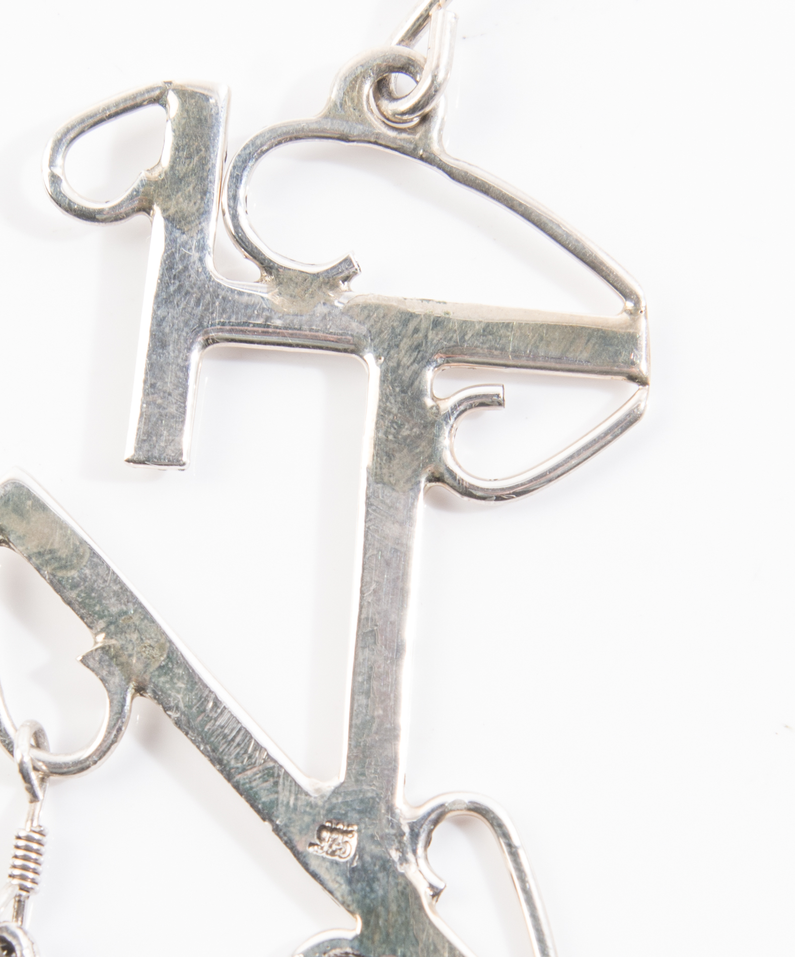 Sterling Silver Enameled Freeform Pendant