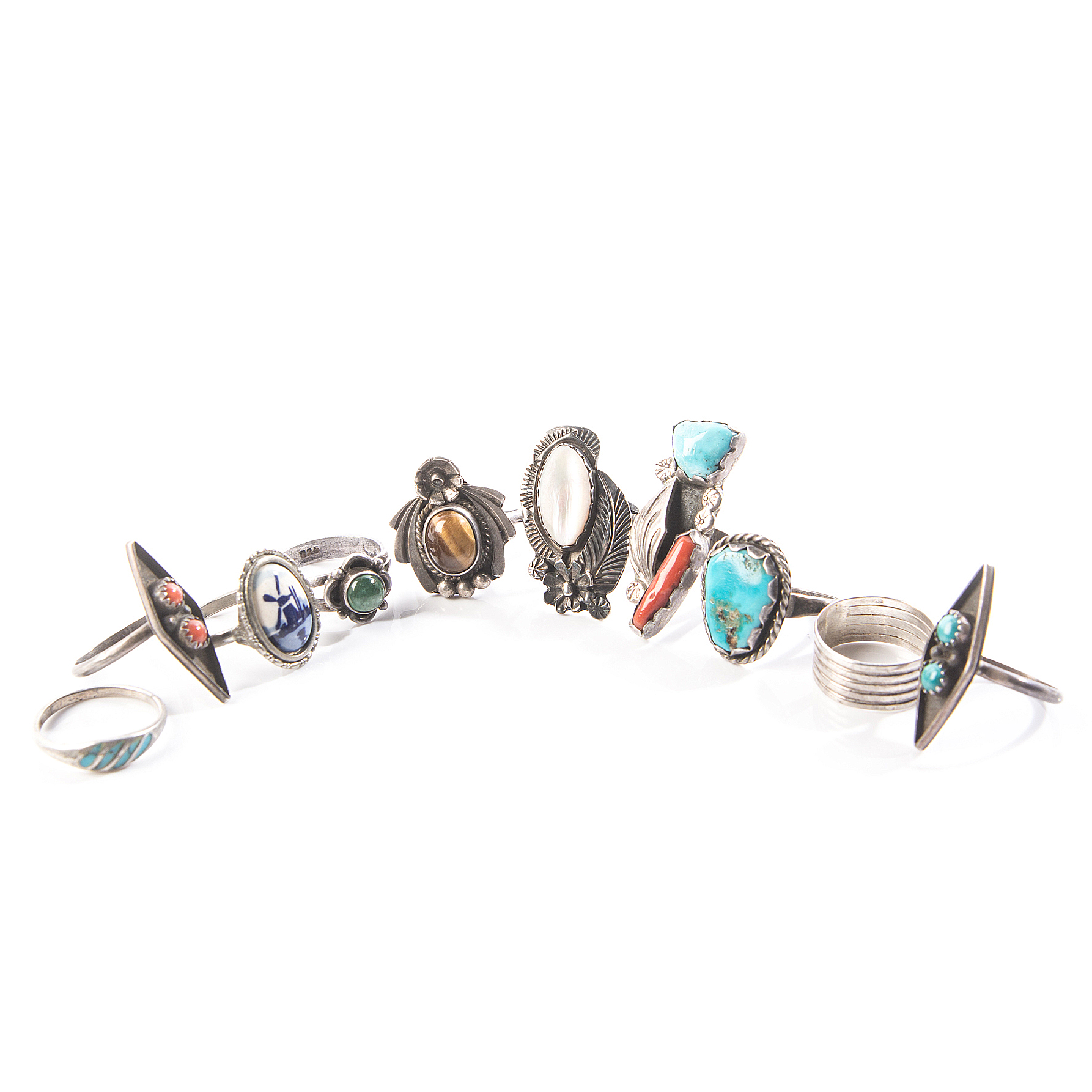 Sterling Silver Native American Style and Eclectic Rings