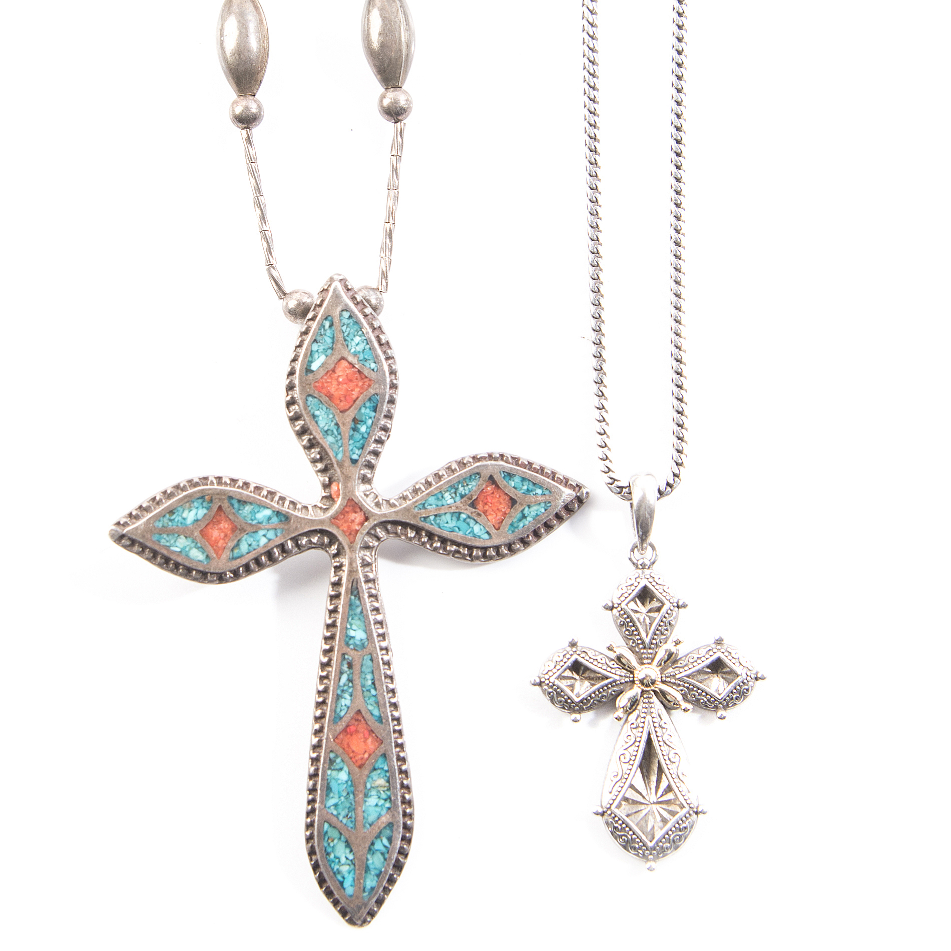 Sterling Silver Cross Necklaces