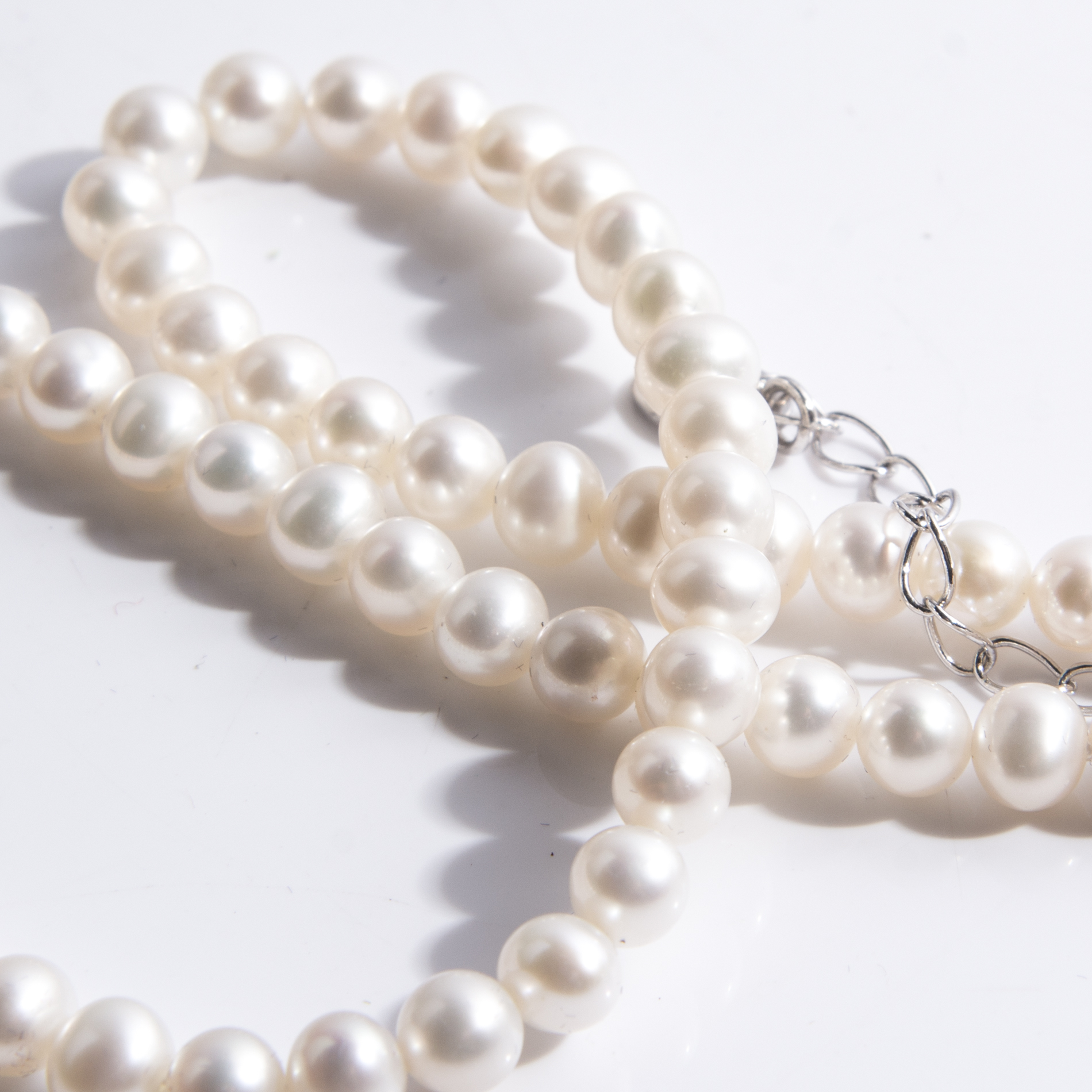 Freshwater Pearl Strand with Sterling Clasp