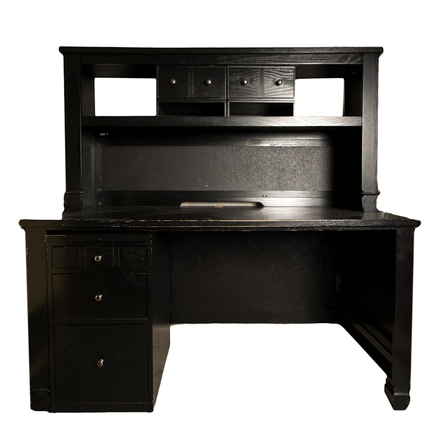 Contemporary Office Desk with Hutch by Amico