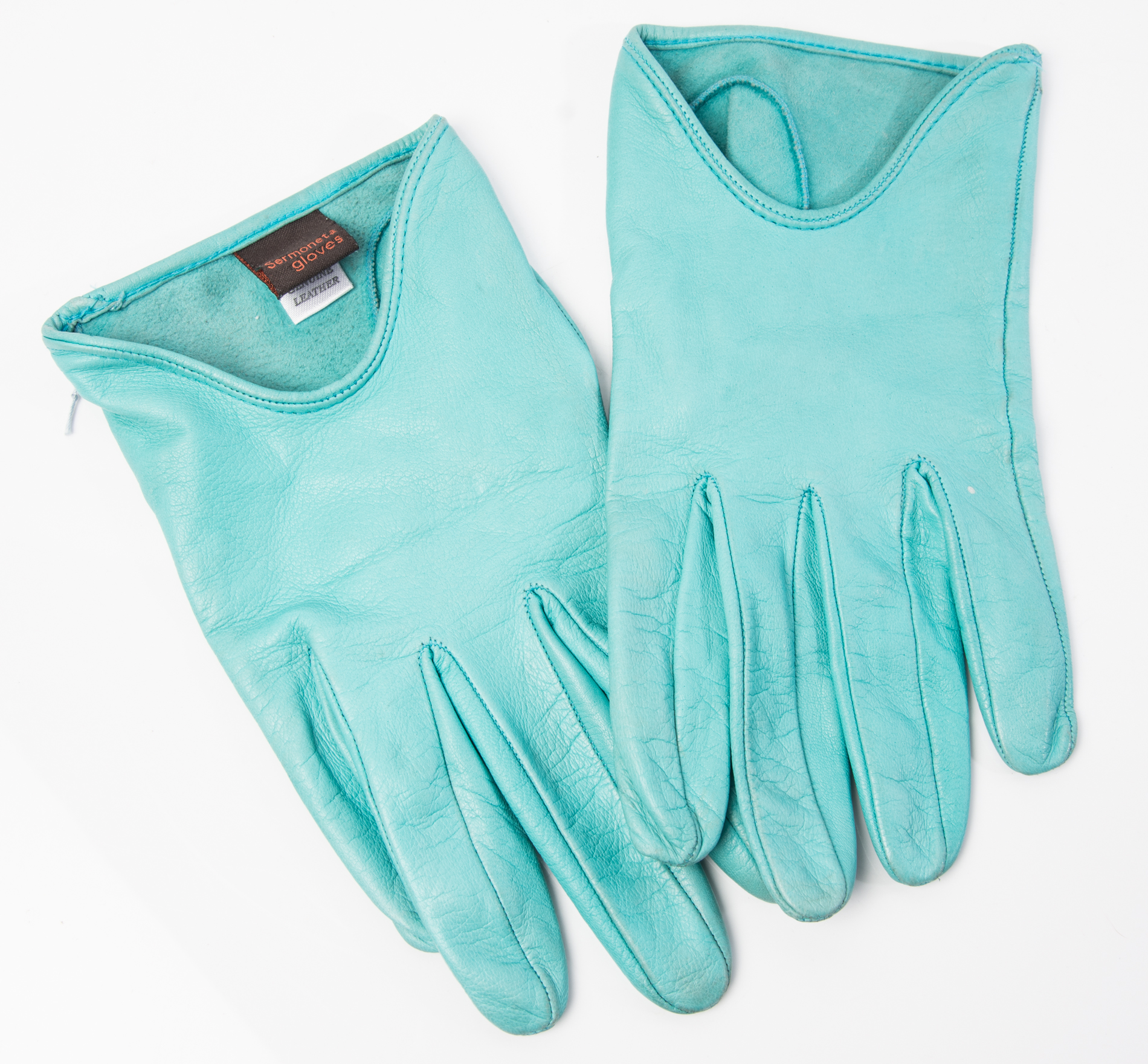 Sermonetta Aqua Italian Leather Gloves