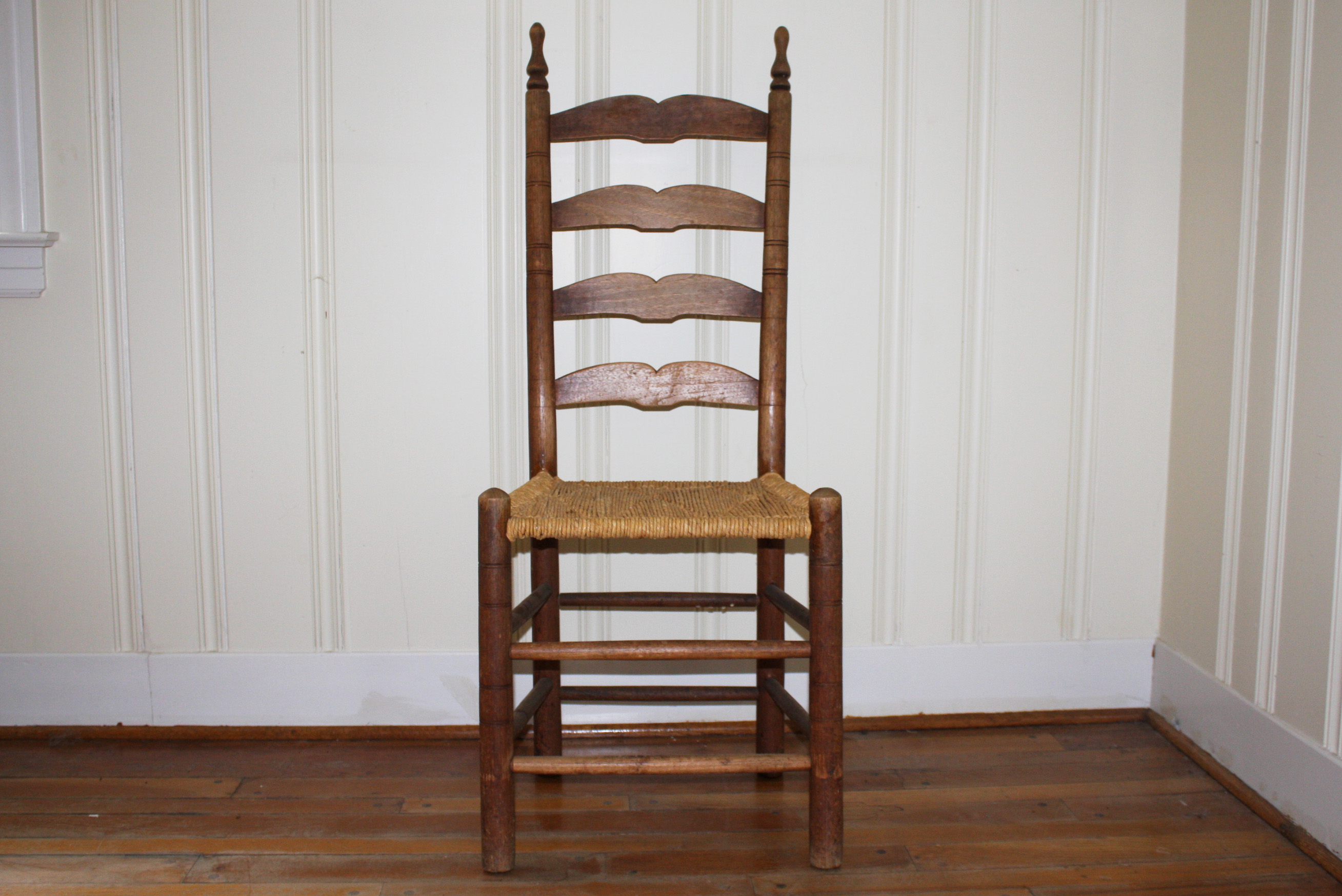 Set of Four Vintage Ladder Back Dining Chairs