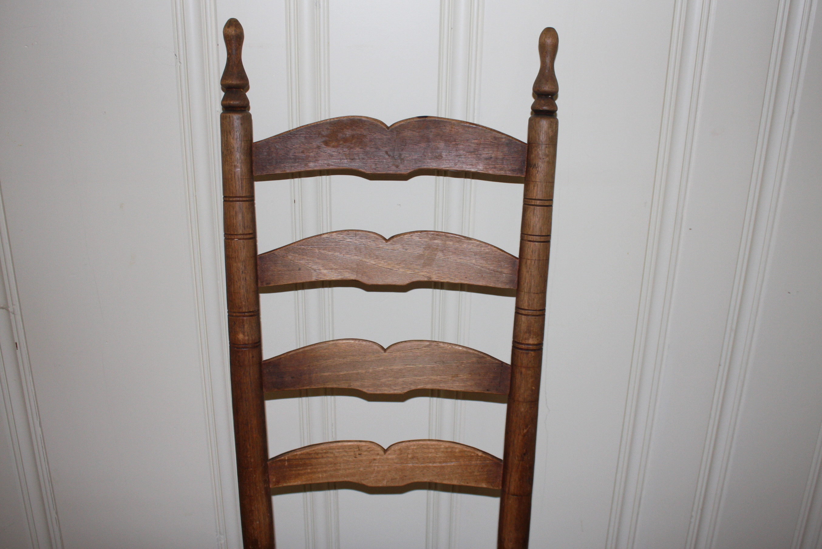 Set of Four Vintage Ladder Back Dining Chairs