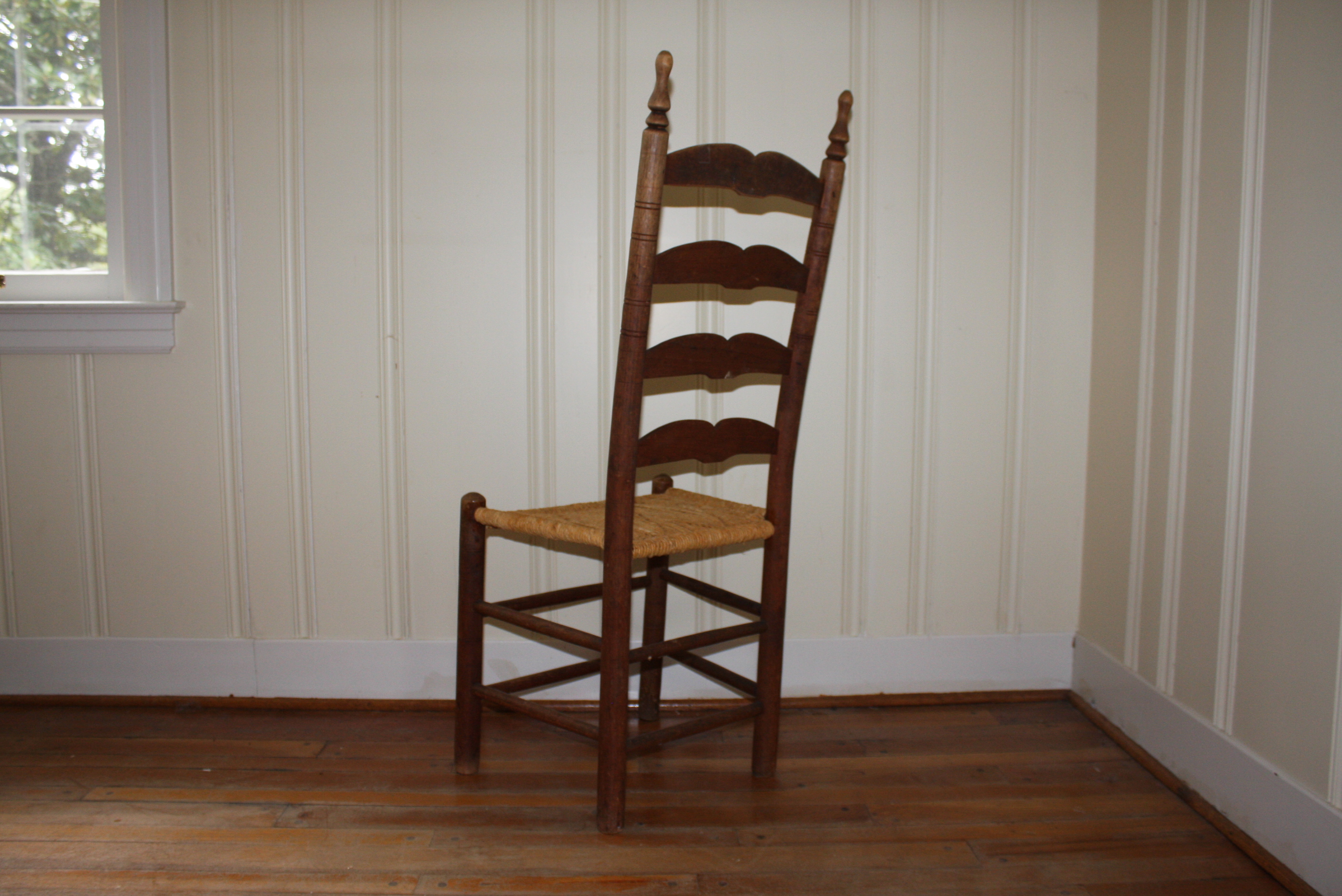 Set of Four Vintage Ladder Back Dining Chairs