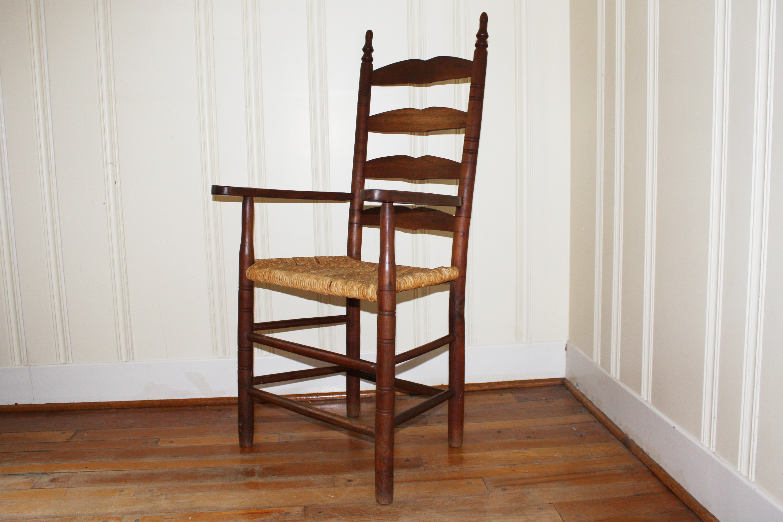 Set of Four Vintage Ladder Back Dining Chairs
