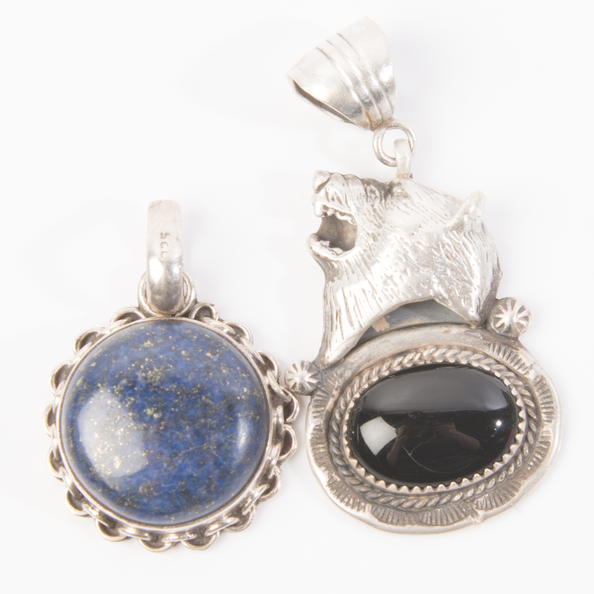 Sterling Native American Style Gemstone Pendants