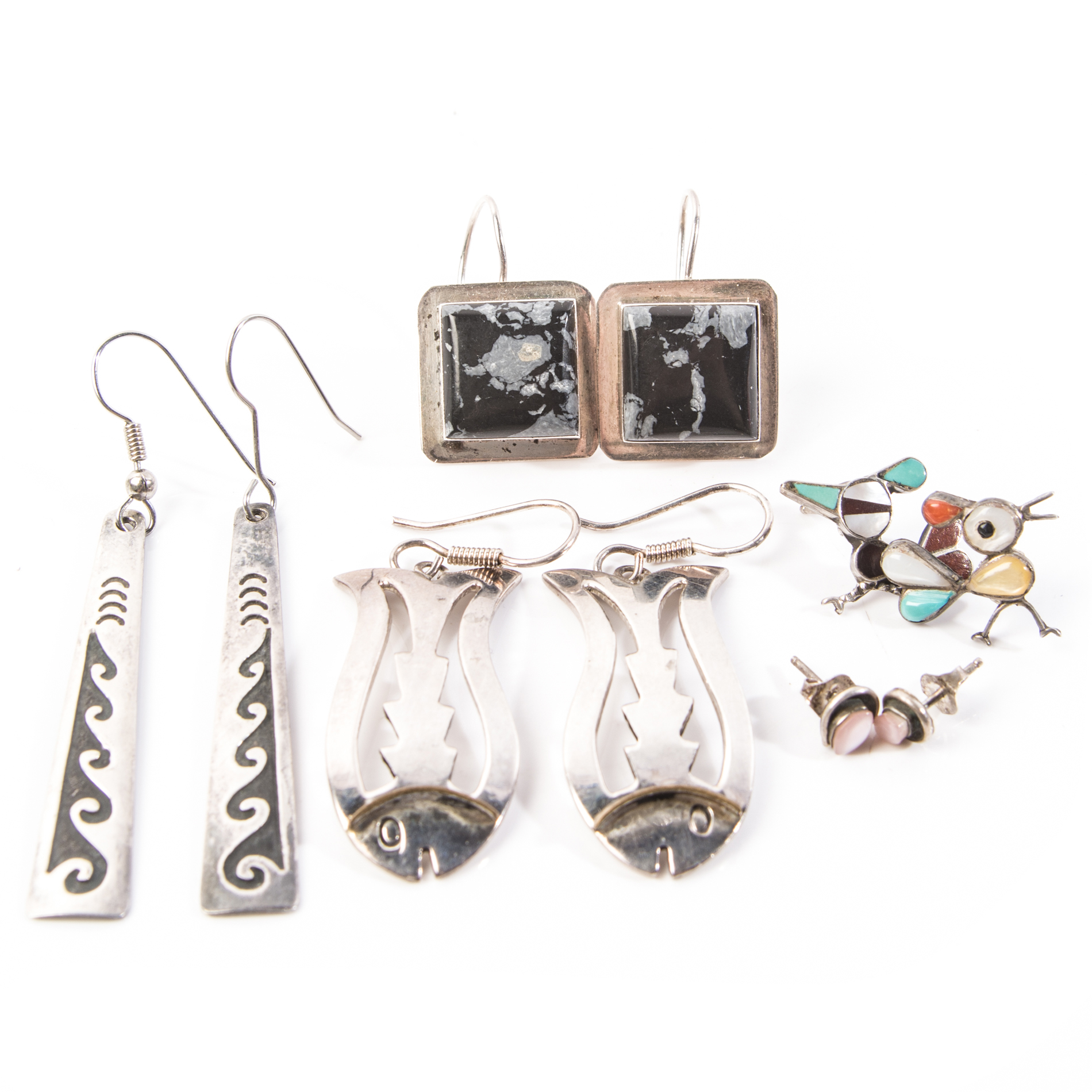 Sterling Silver Southwestern Style Earrings